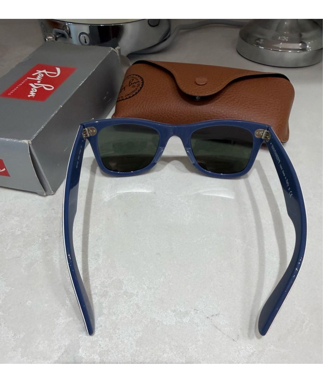 RAY BAN Синие пластиковые солнцезащитные очки, фото 4