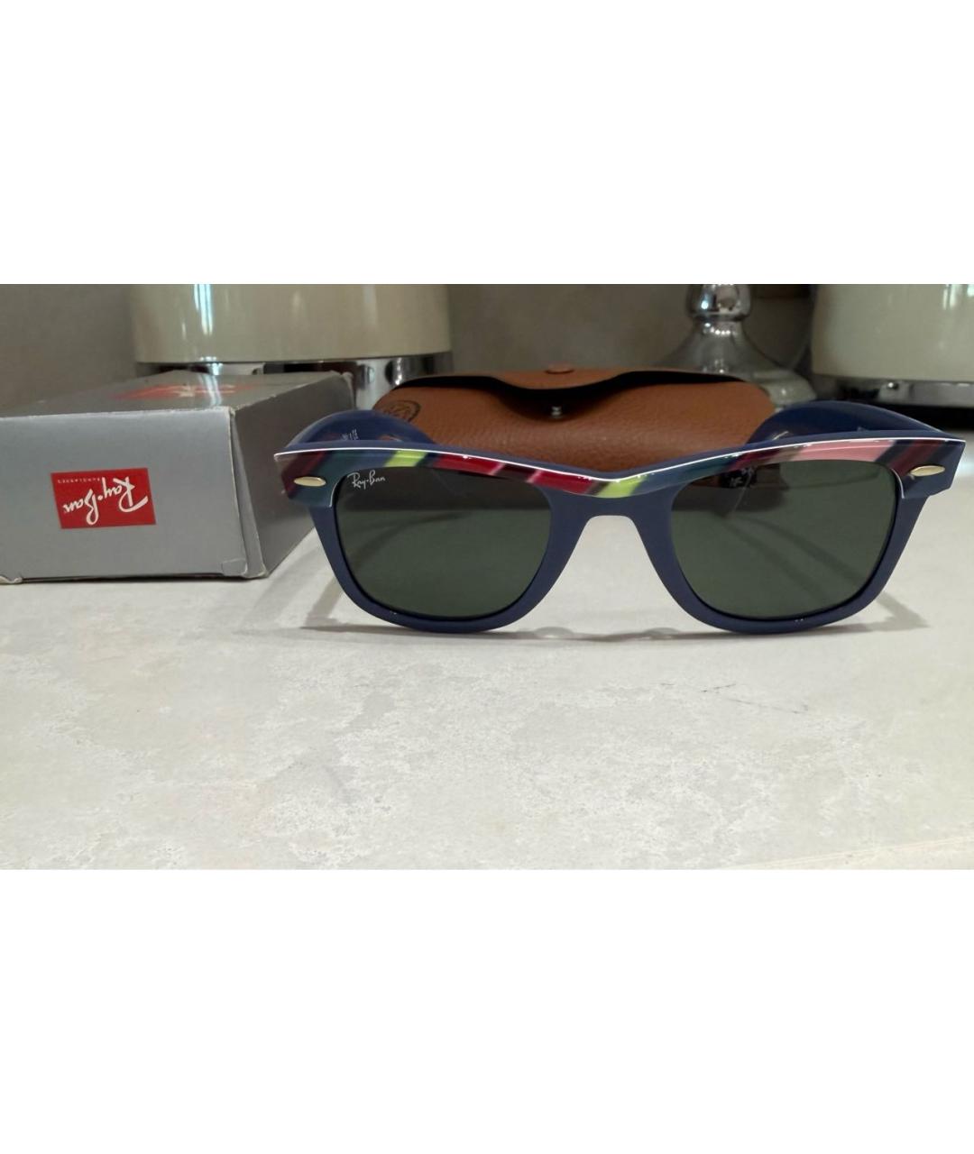 RAY BAN Синие пластиковые солнцезащитные очки, фото 2