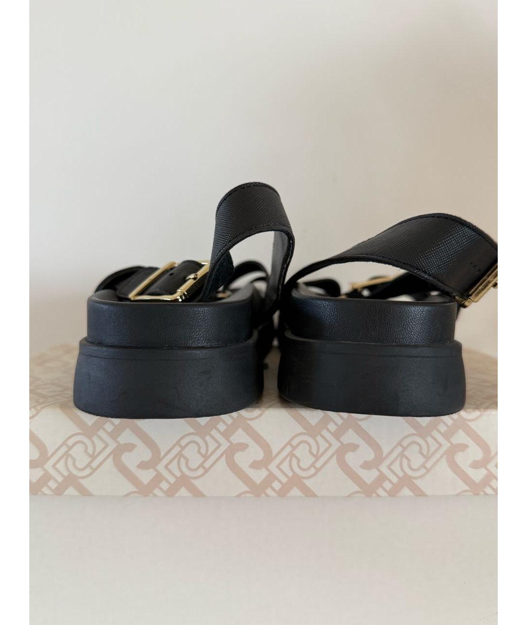 LIU JO Черные кожаные сандалии, фото 6