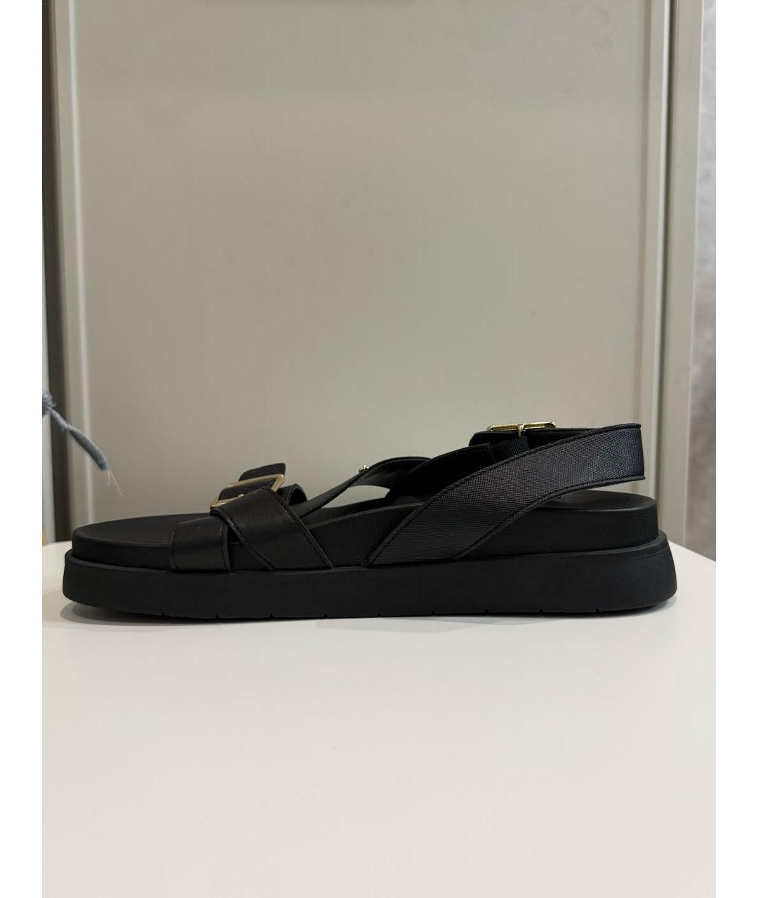 LIU JO Черные кожаные сандалии, фото 2