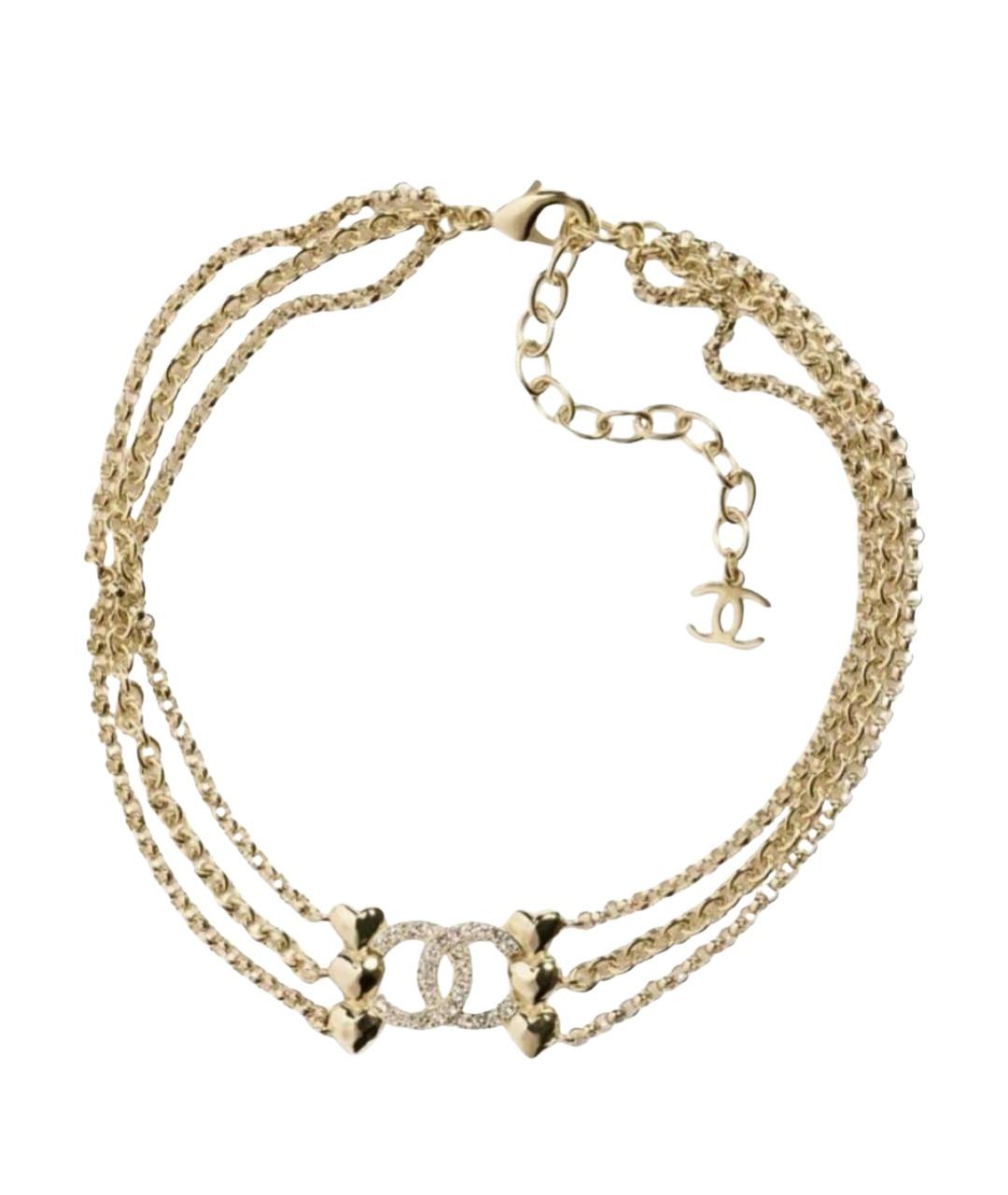 CHANEL Золотой металлический чокер, фото 1