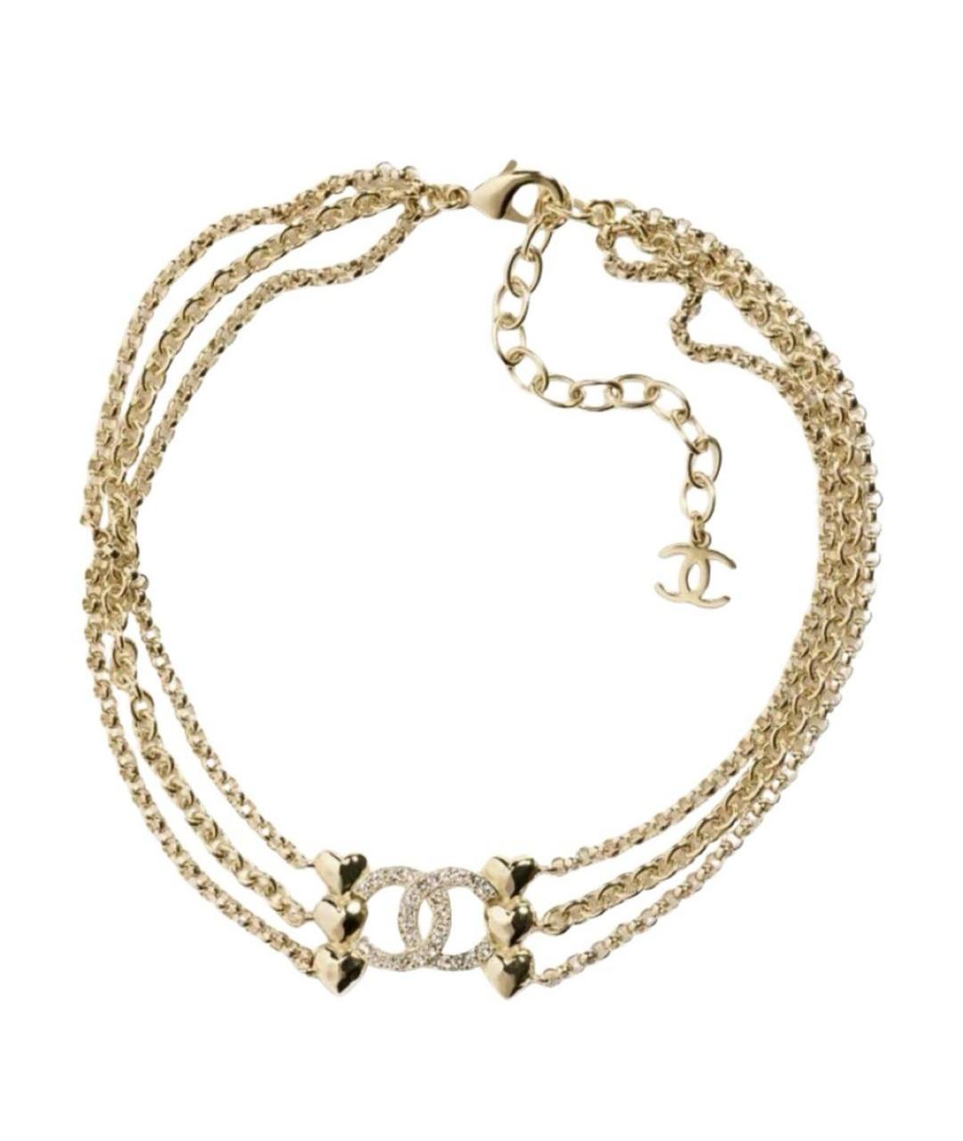 CHANEL Золотой металлический чокер, фото 5
