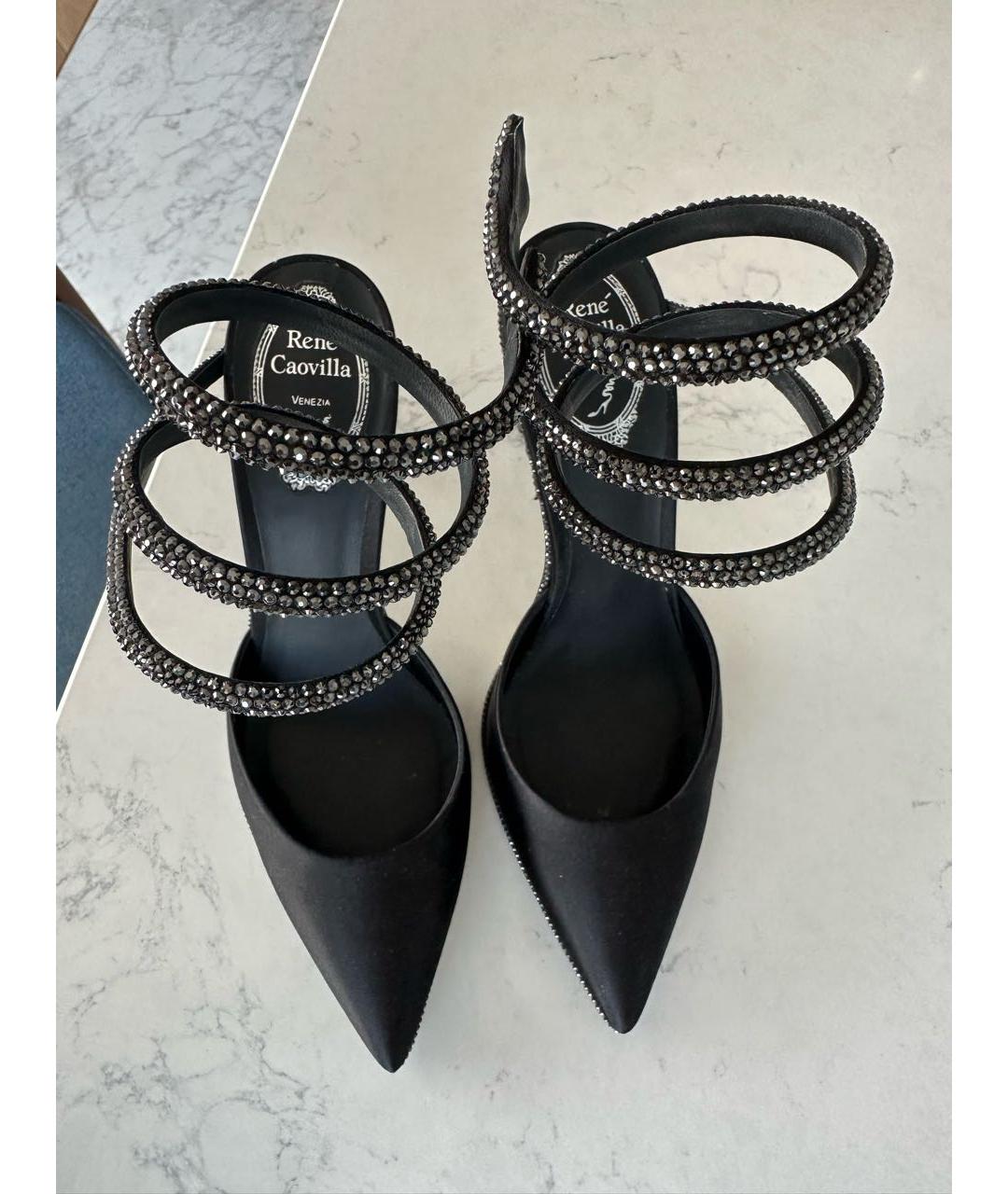 RENE CAOVILLA Черные текстильные туфли, фото 2