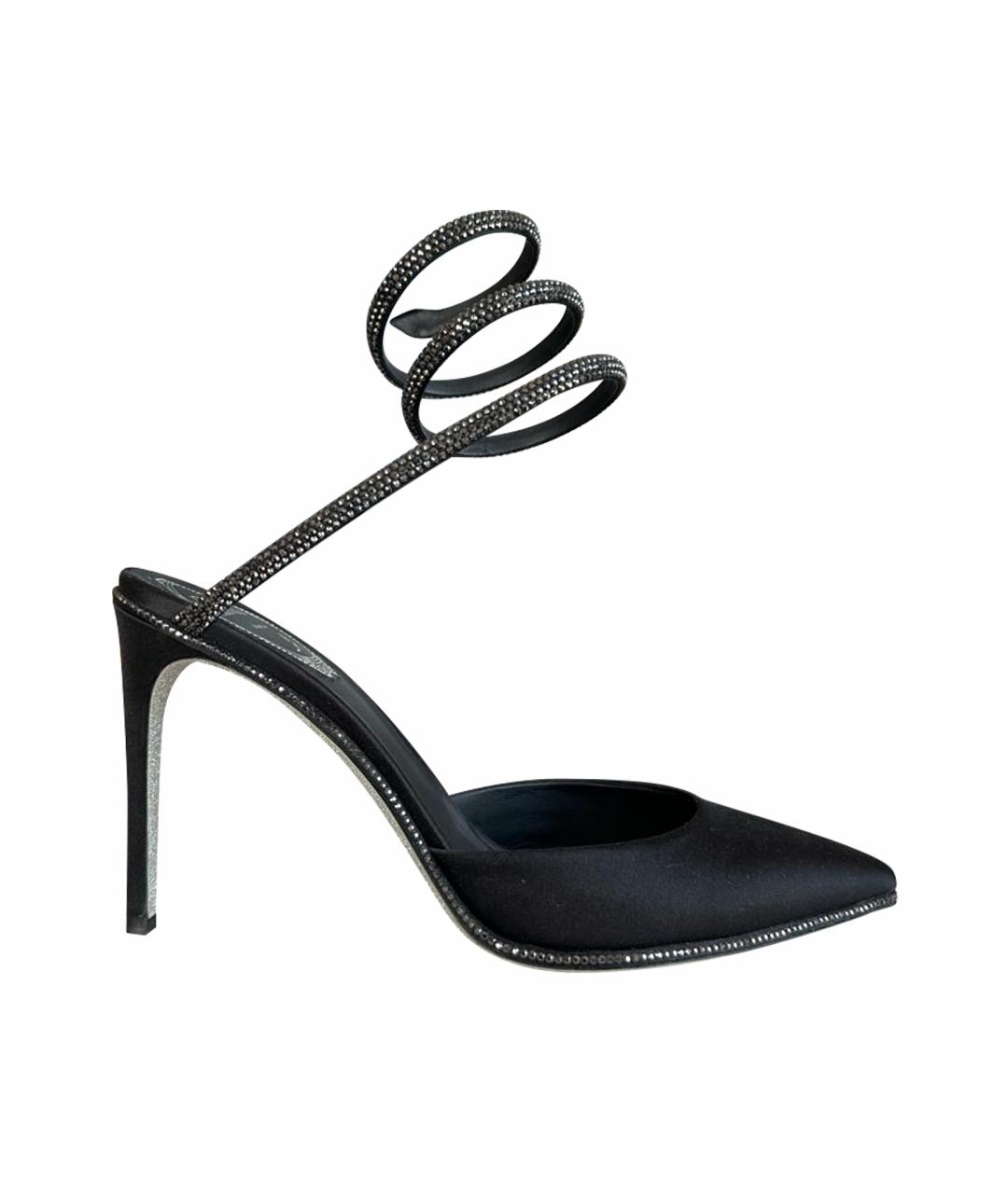 RENE CAOVILLA Черные текстильные туфли, фото 1