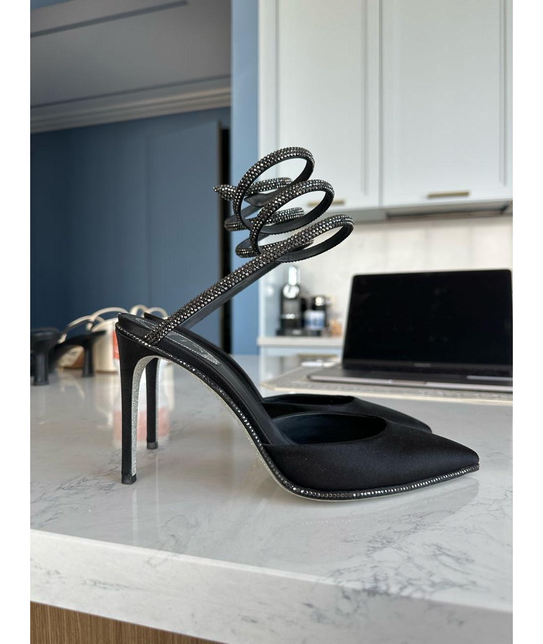 RENE CAOVILLA Черные текстильные туфли, фото 6