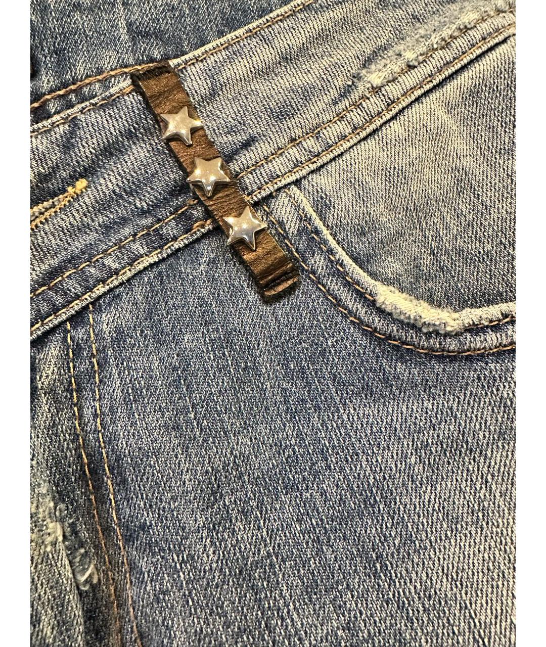 PHILIPP PLEIN Голубые хлопковые джинсы слим, фото 5