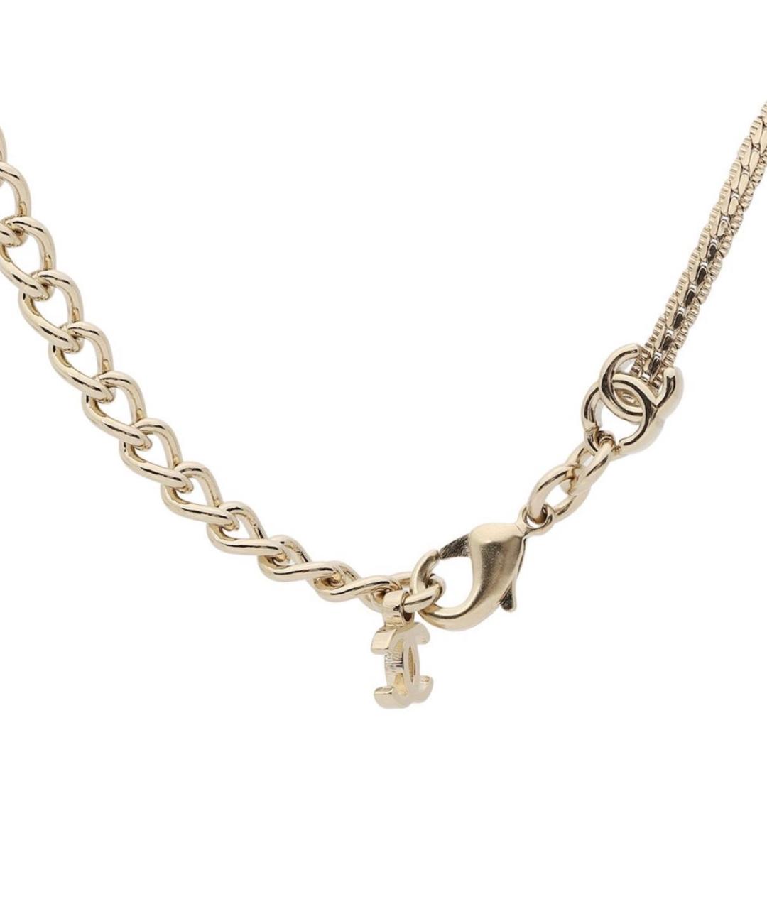 CHANEL Золотое металлическое колье, фото 3