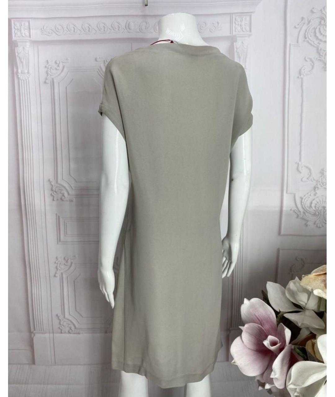 LIVIANA CONTI Серое вискозное платье, фото 8