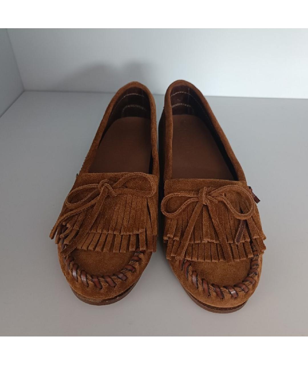 PARIS TEXAS Коричневые замшевые мокасины, фото 2