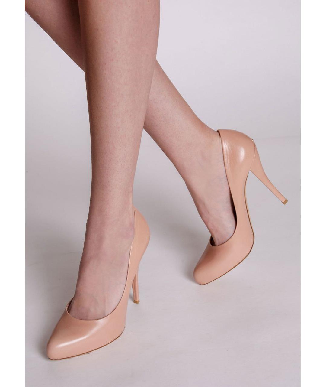 CHRISTIAN DIOR Бежевые кожаные туфли, фото 6