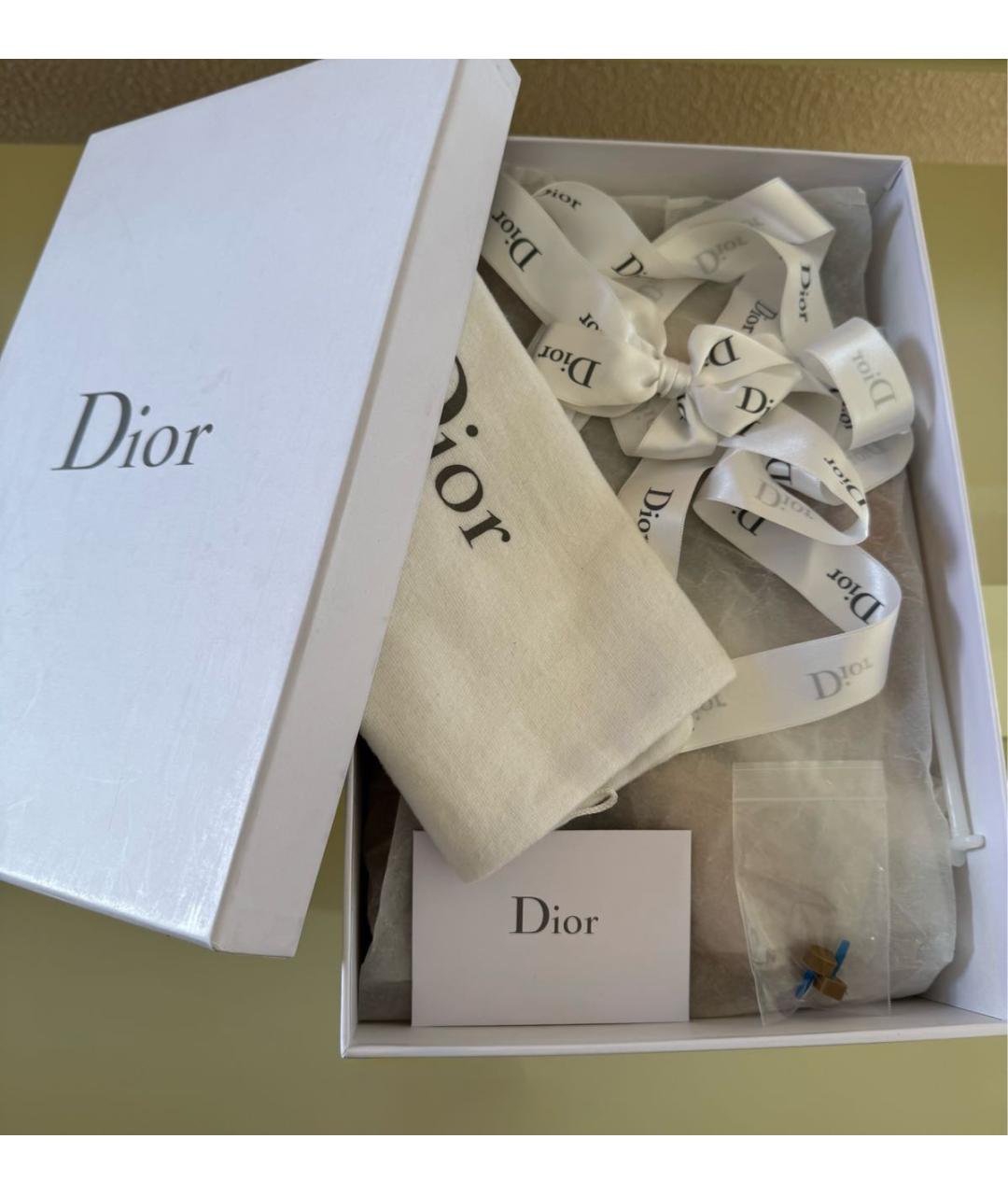 CHRISTIAN DIOR Бежевые кожаные туфли, фото 8