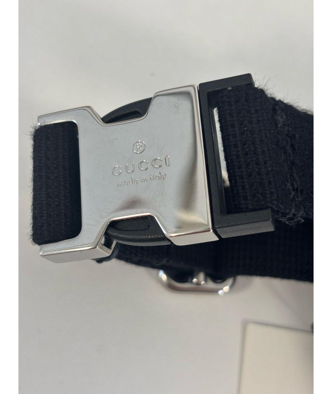 GUCCI Черная кожаная поясная сумка, фото 5