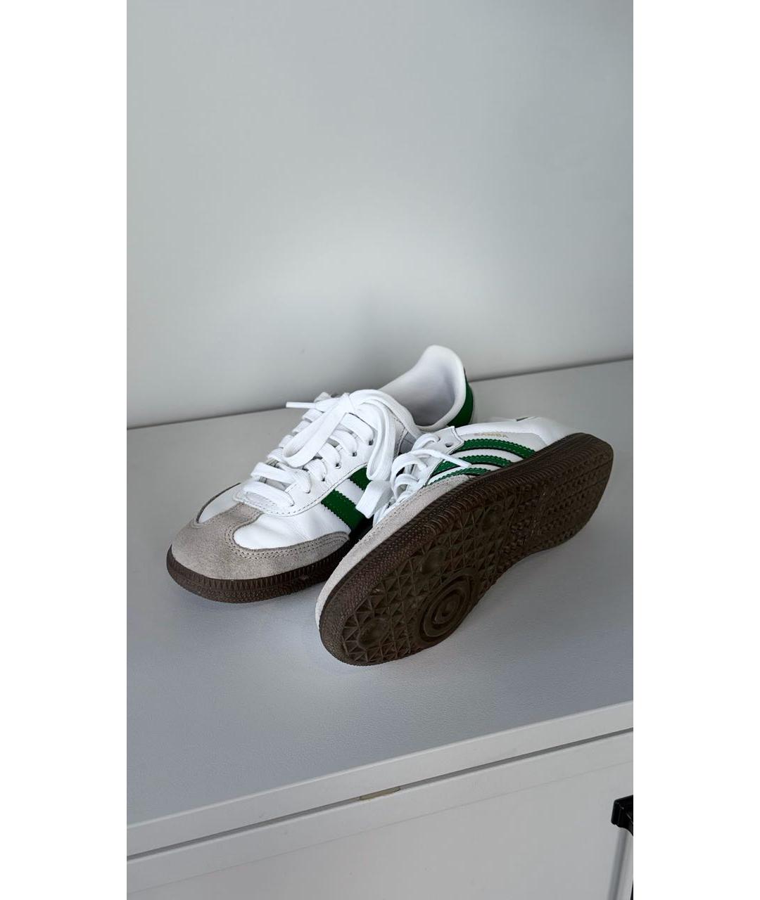 ADIDAS Белые кожаные кеды, фото 3