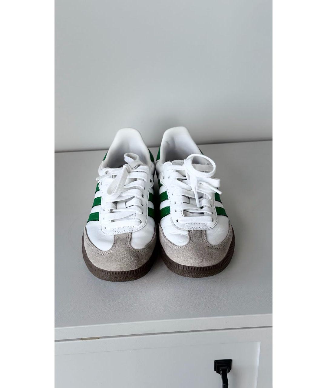 ADIDAS Белые кожаные кеды, фото 2