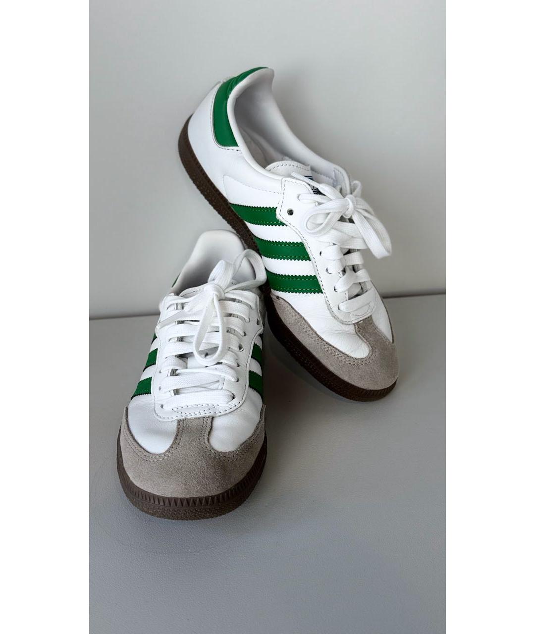 ADIDAS Белые кожаные кеды, фото 4