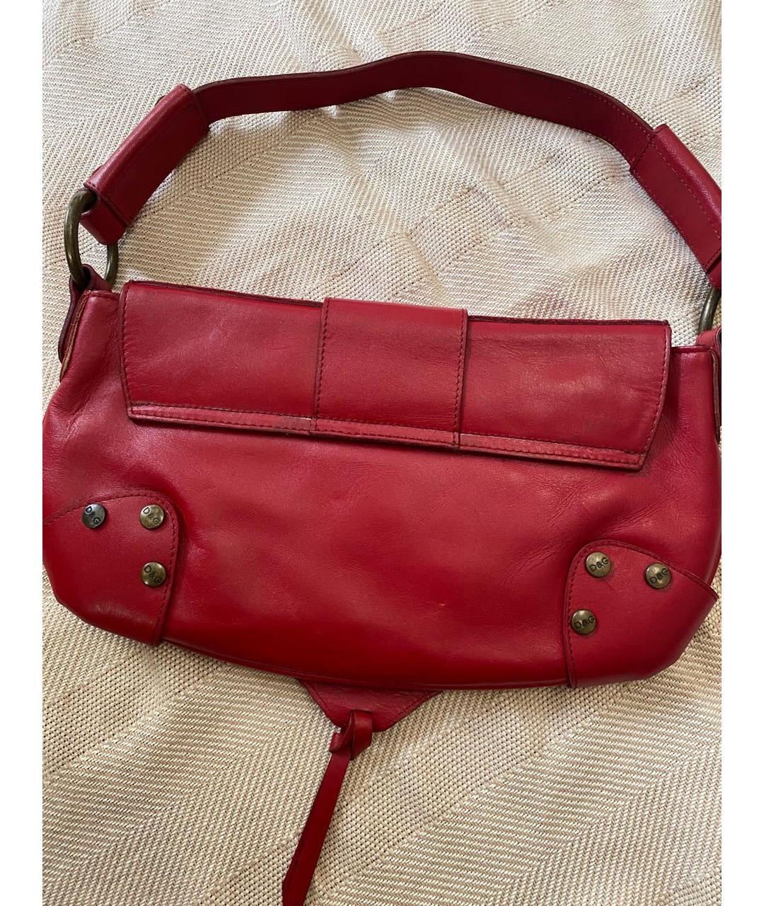 DOLCE&GABBANA Красная кожаная сумка через плечо, фото 3