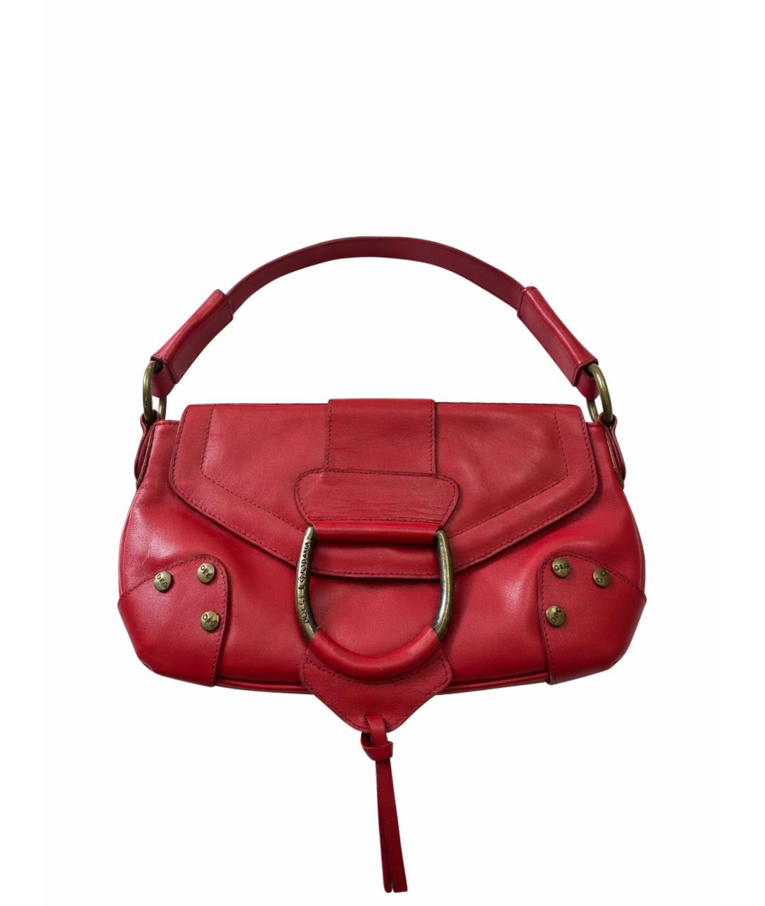 DOLCE&GABBANA Красная кожаная сумка через плечо, фото 1