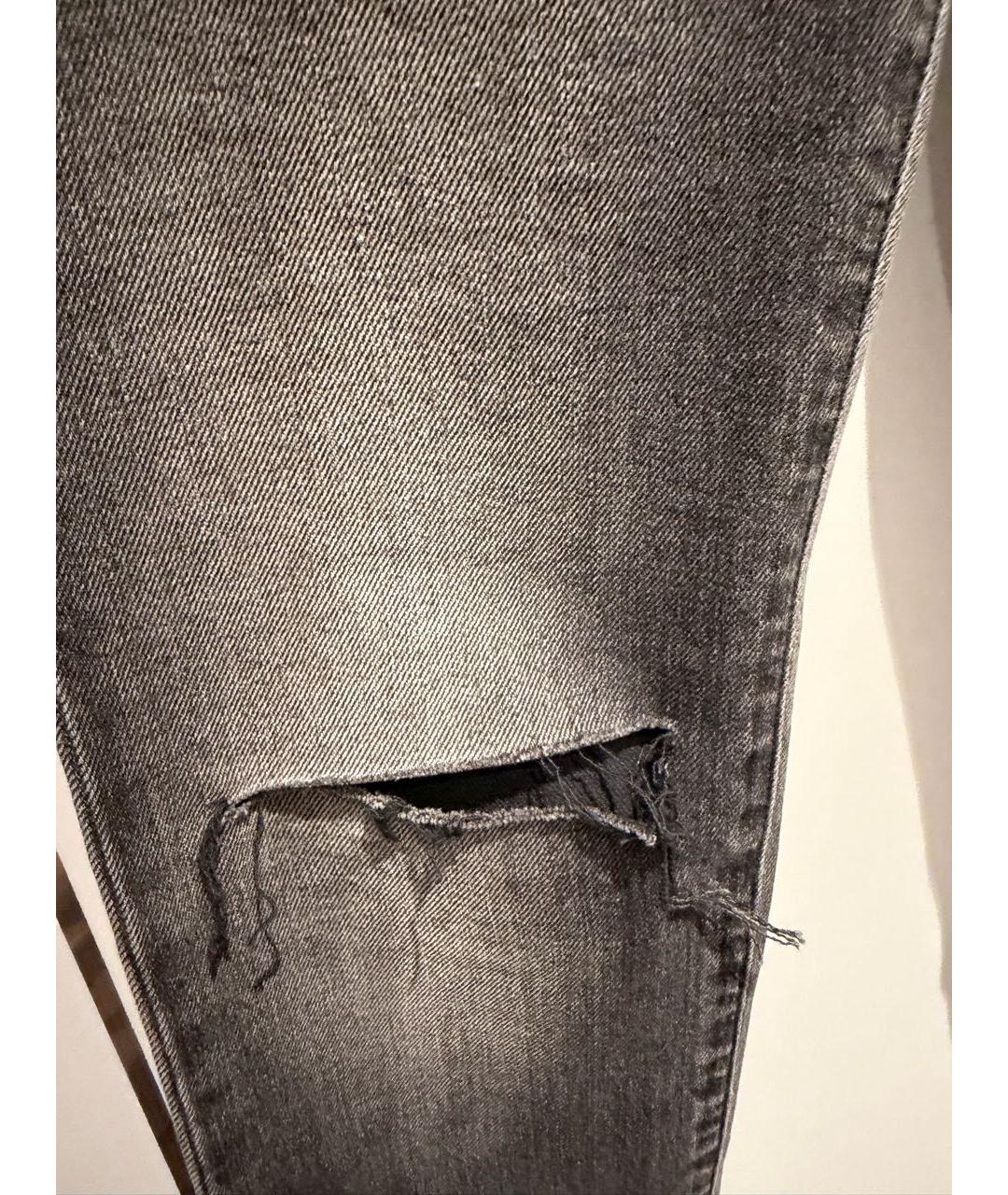 BALENCIAGA Серые хлопко-эластановые джинсы слим, фото 4