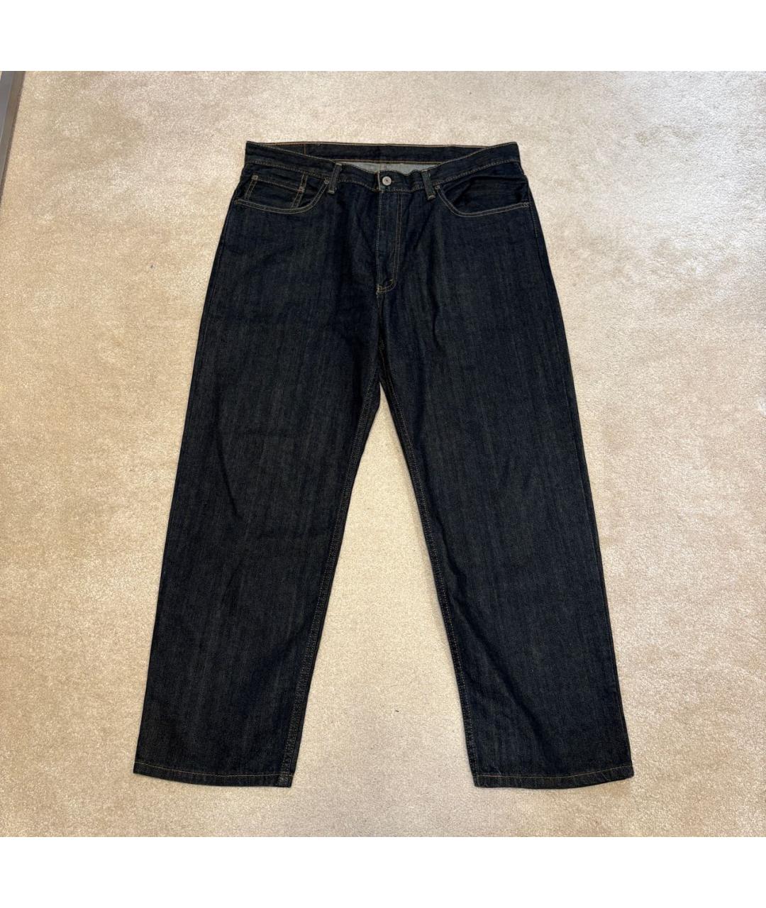 LEVI'S Темно-синие хлопковые прямые джинсы, фото 9