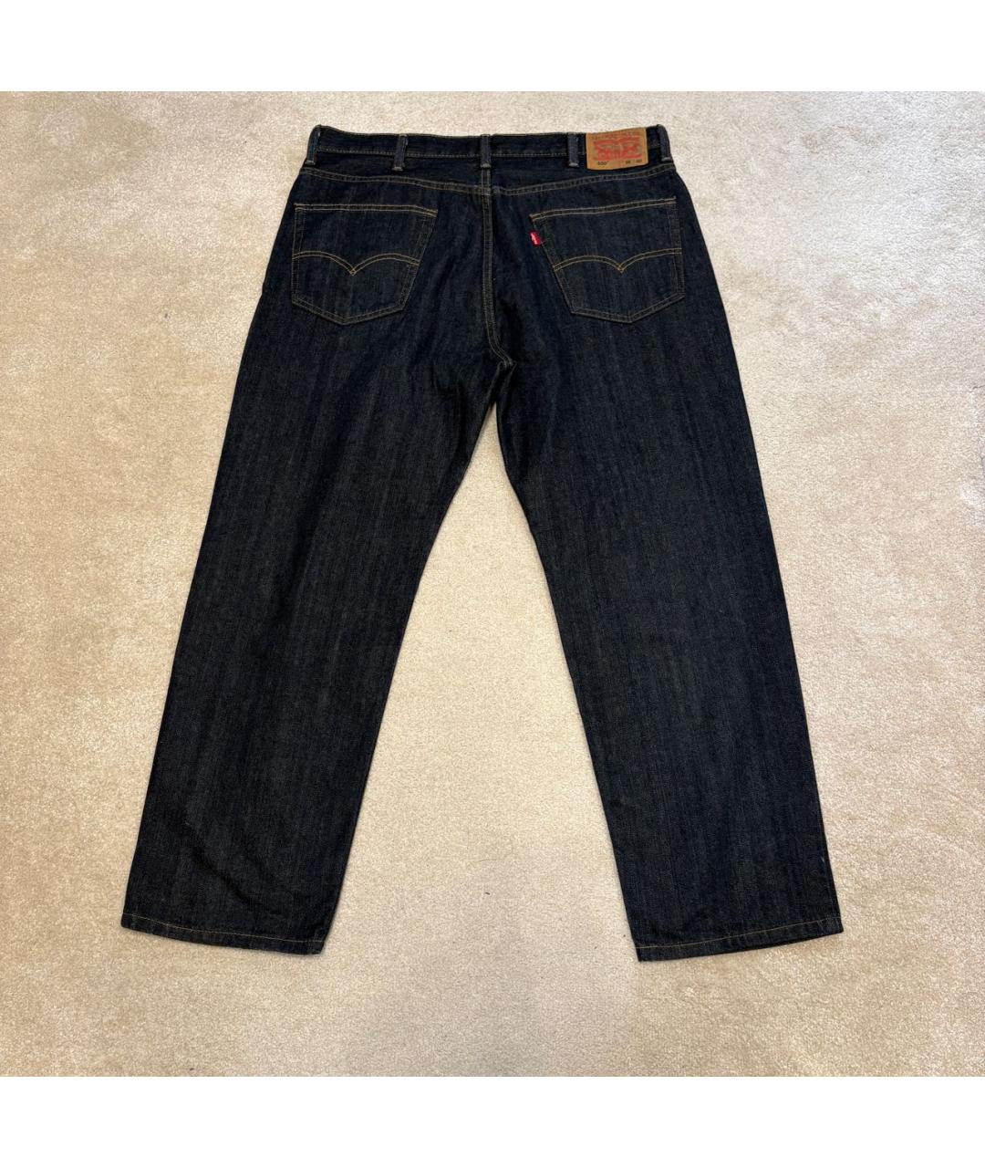 LEVI'S Темно-синие хлопковые прямые джинсы, фото 3