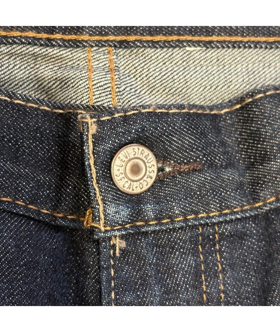 LEVI'S Темно-синие хлопковые прямые джинсы, фото 7