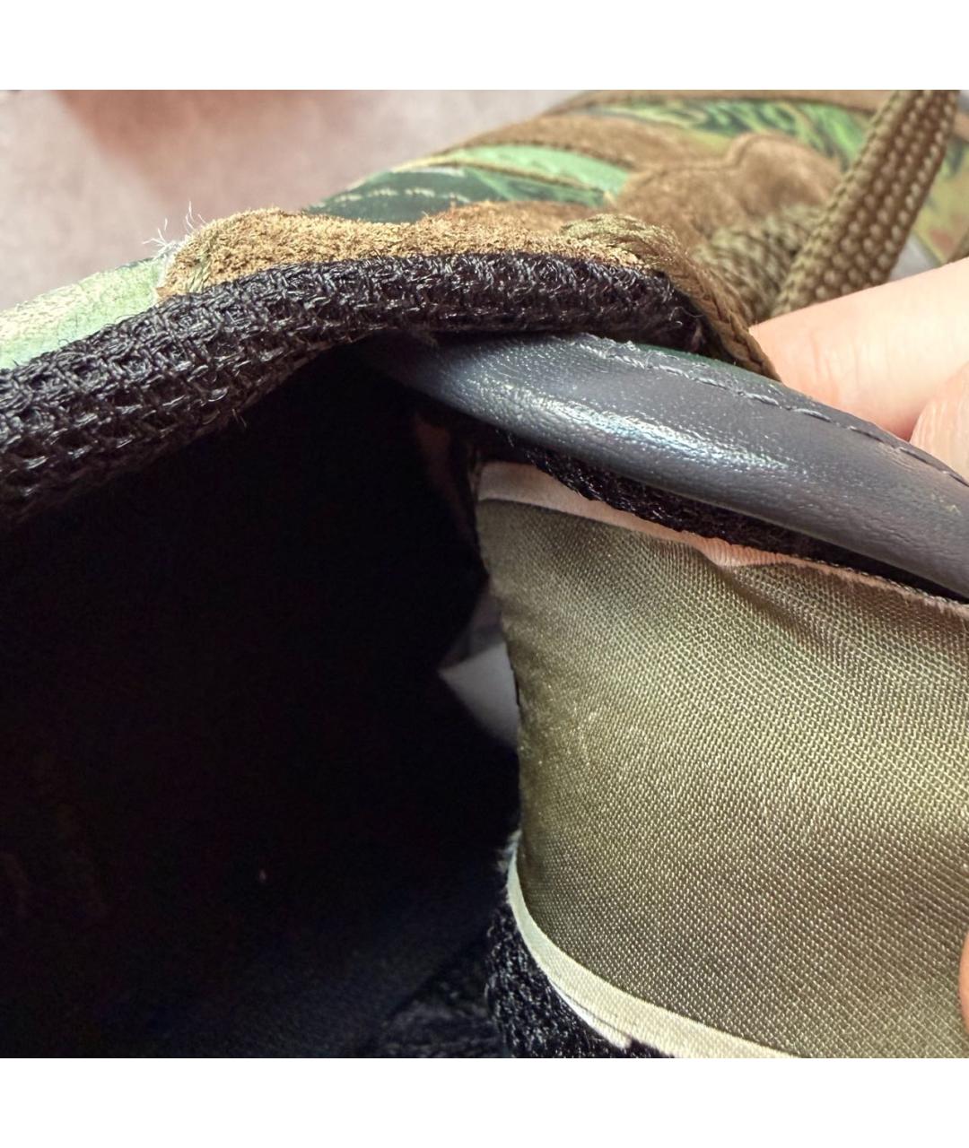 VALENTINO Хаки кожаные кроссовки, фото 6
