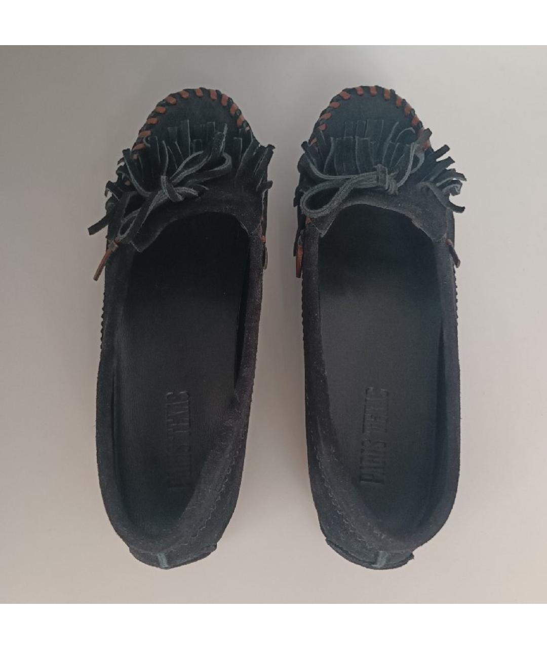 PARIS TEXAS Черные замшевые мокасины, фото 3