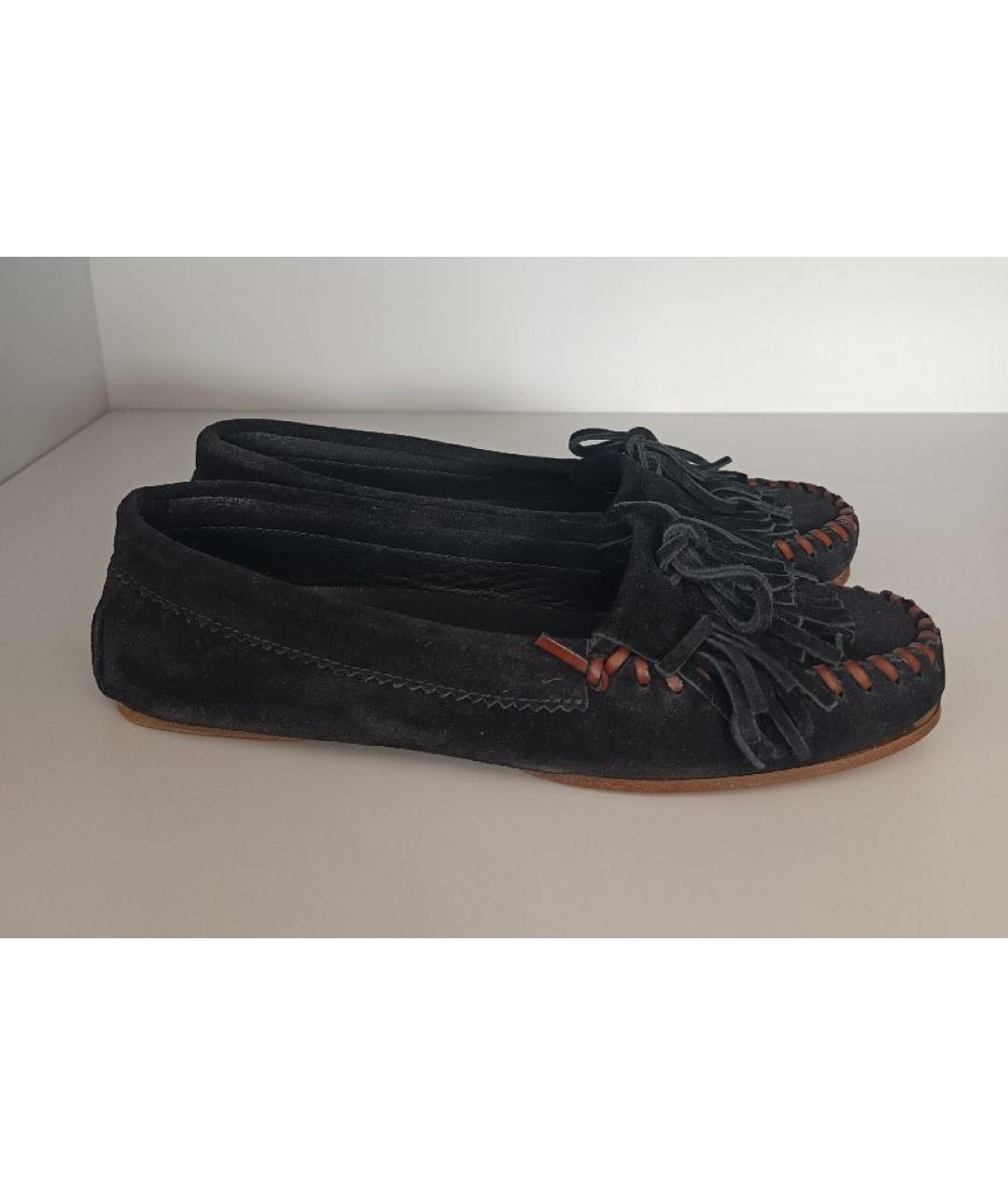 PARIS TEXAS Черные замшевые мокасины, фото 5