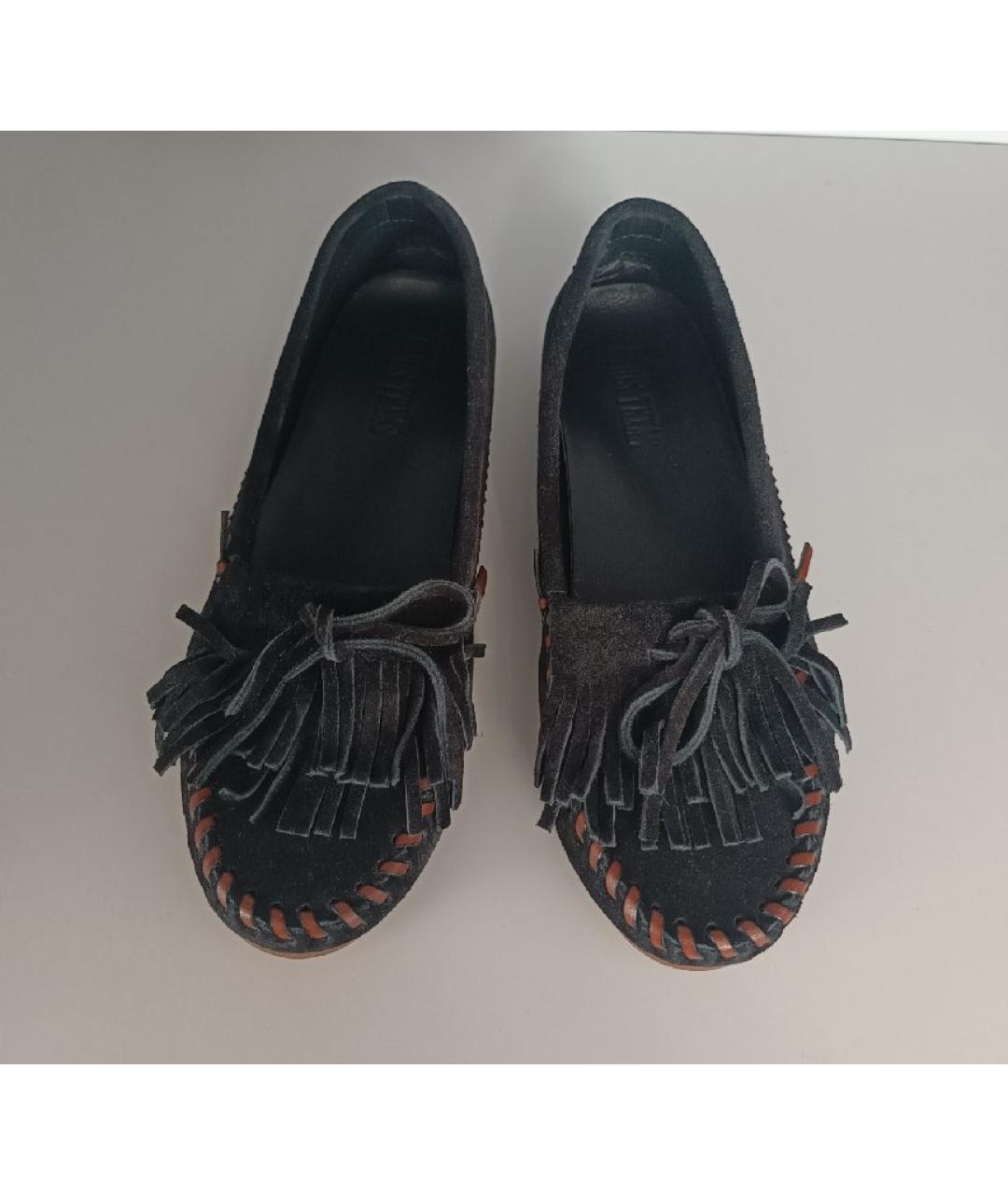 PARIS TEXAS Черные замшевые мокасины, фото 2