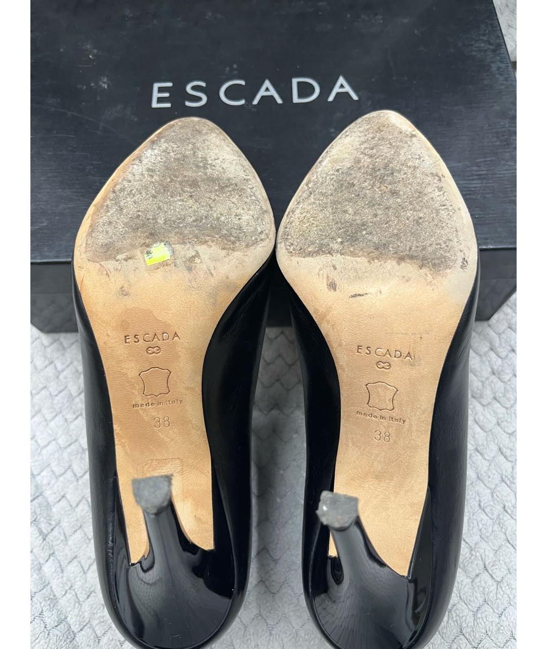 ESCADA Черные кожаные ботильоны, фото 4