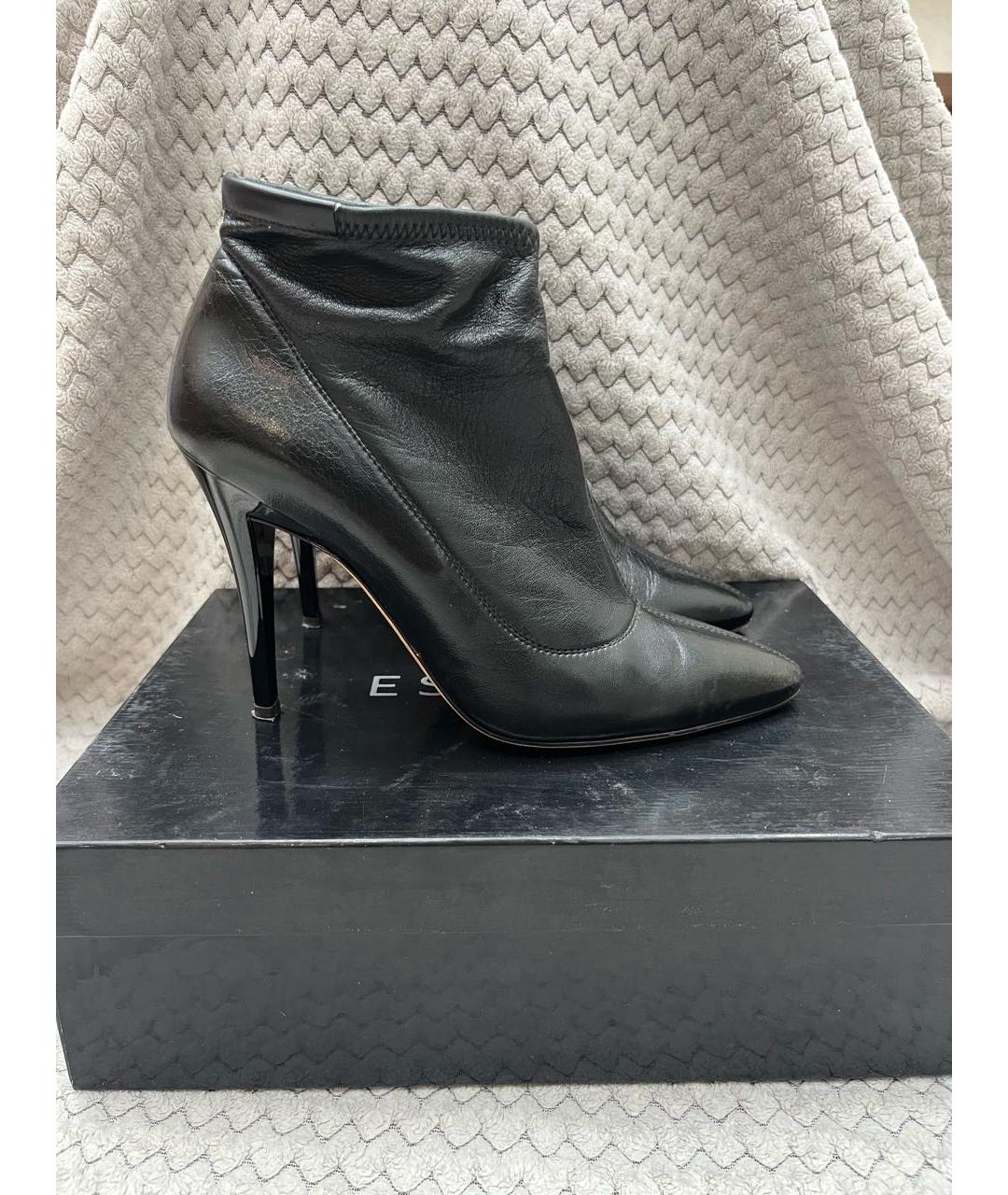 ESCADA Черные кожаные ботильоны, фото 6