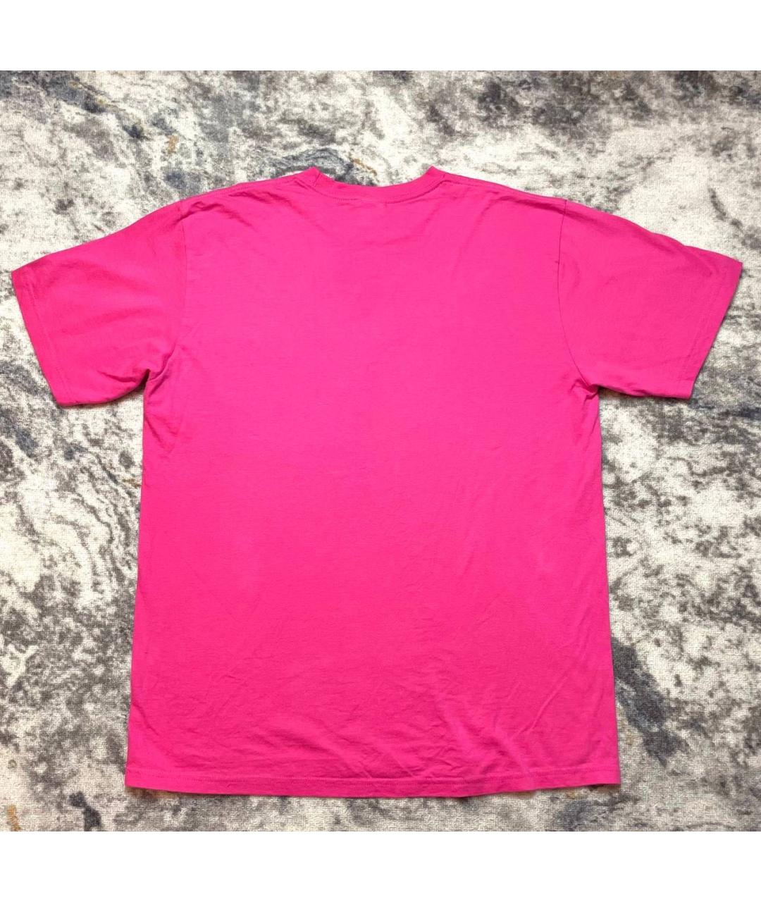 SUPREME Розовая хлопковая футболка, фото 2