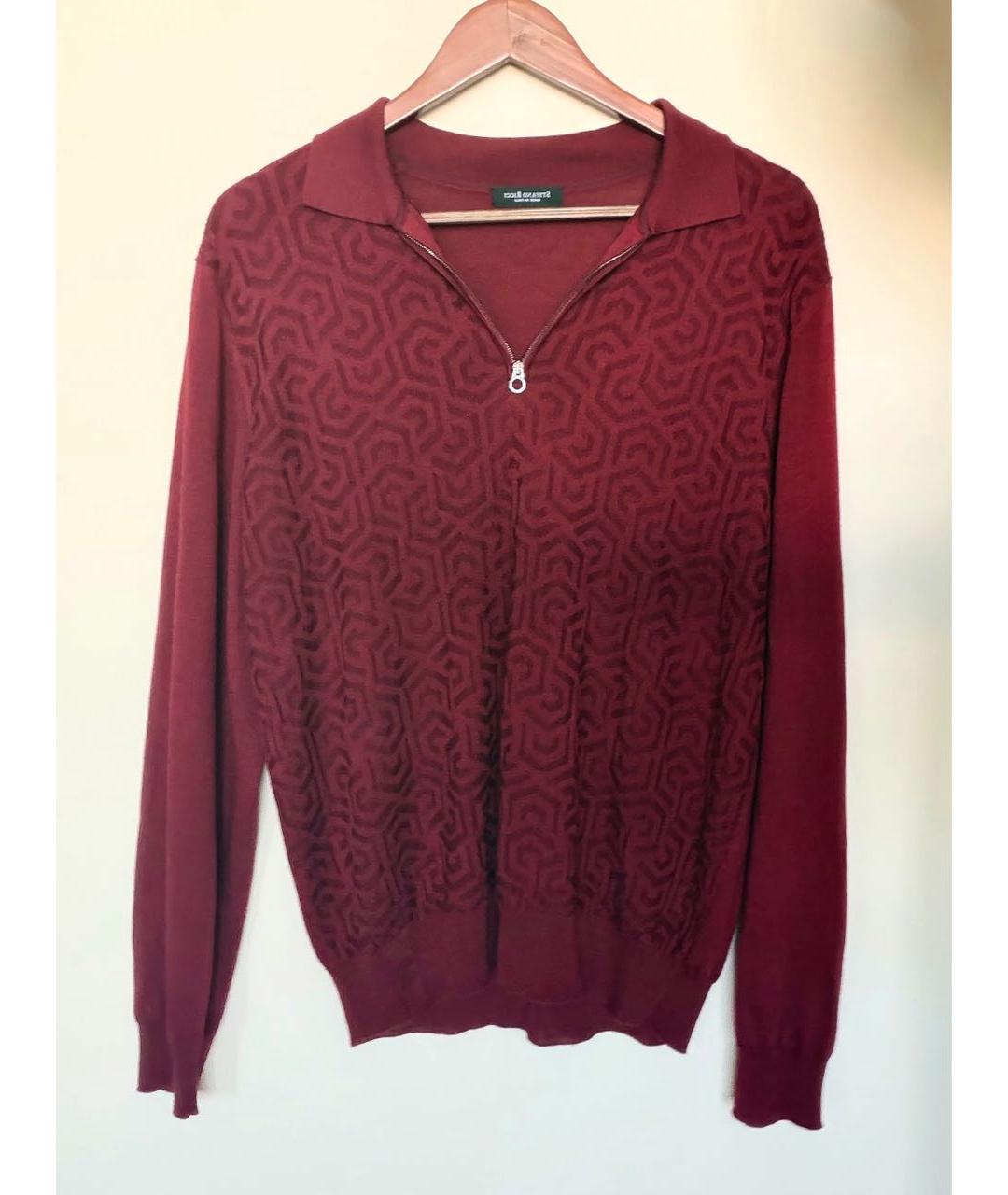 STEFANO RICCI Бордовый кашемировый джемпер / свитер, фото 5