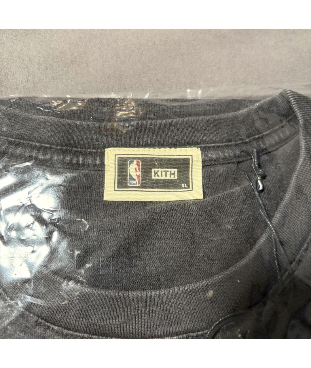 KITH Черная хлопковая футболка, фото 9