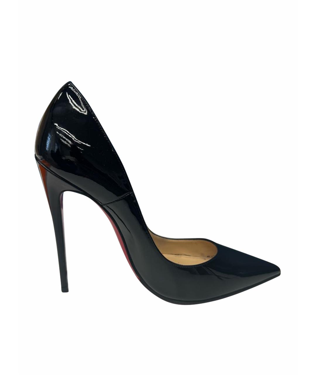 CHRISTIAN LOUBOUTIN Черные туфли из лакированной кожи, фото 1