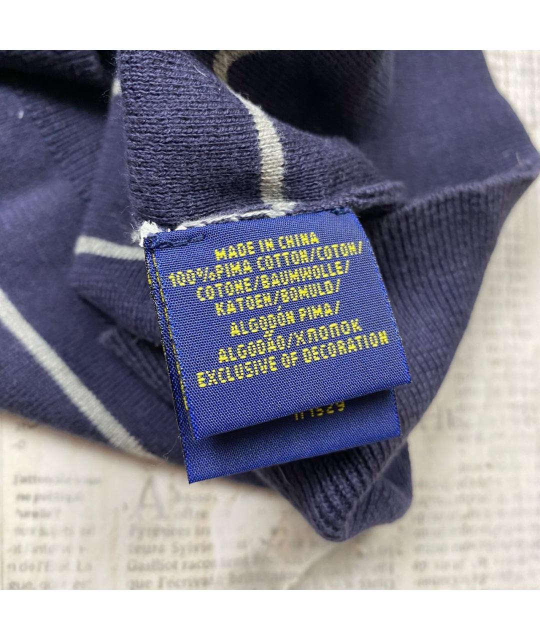 POLO RALPH LAUREN Темно-синий хлопковый джемпер / свитер, фото 4