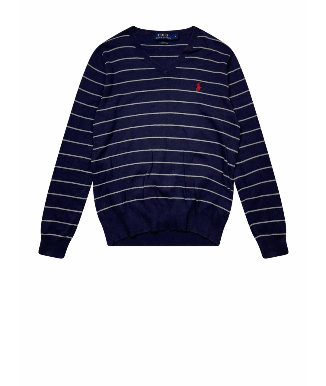 POLO RALPH LAUREN Темно-синий хлопковый джемпер / свитер, фото 1