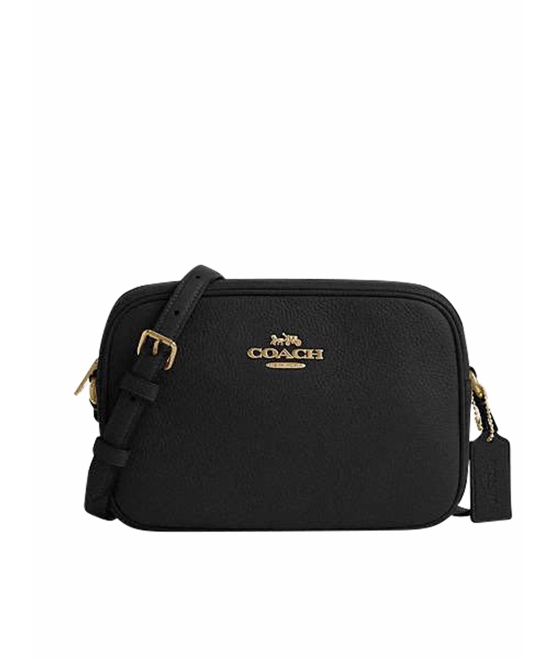 COACH Черная кожаная сумка через плечо, фото 1