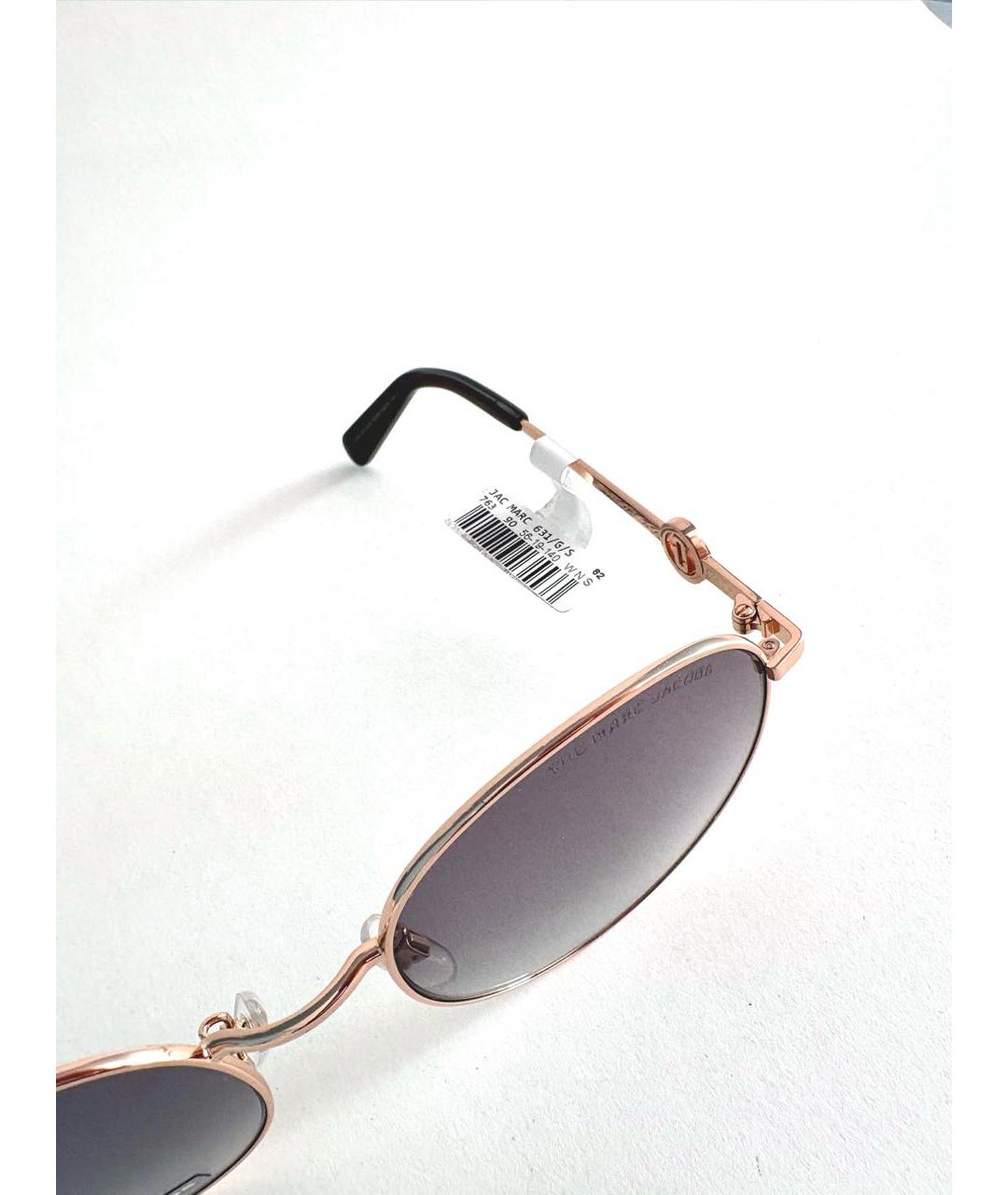MARC JACOBS Золотые металлические солнцезащитные очки, фото 2