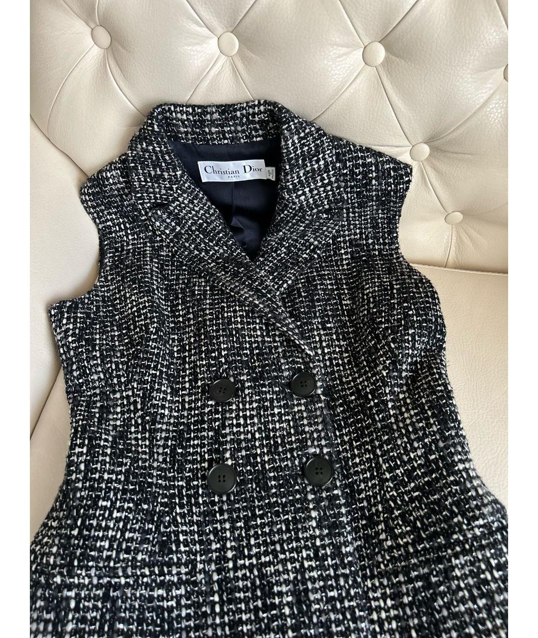 CHRISTIAN DIOR Антрацитовый шерстяной жилет, фото 5