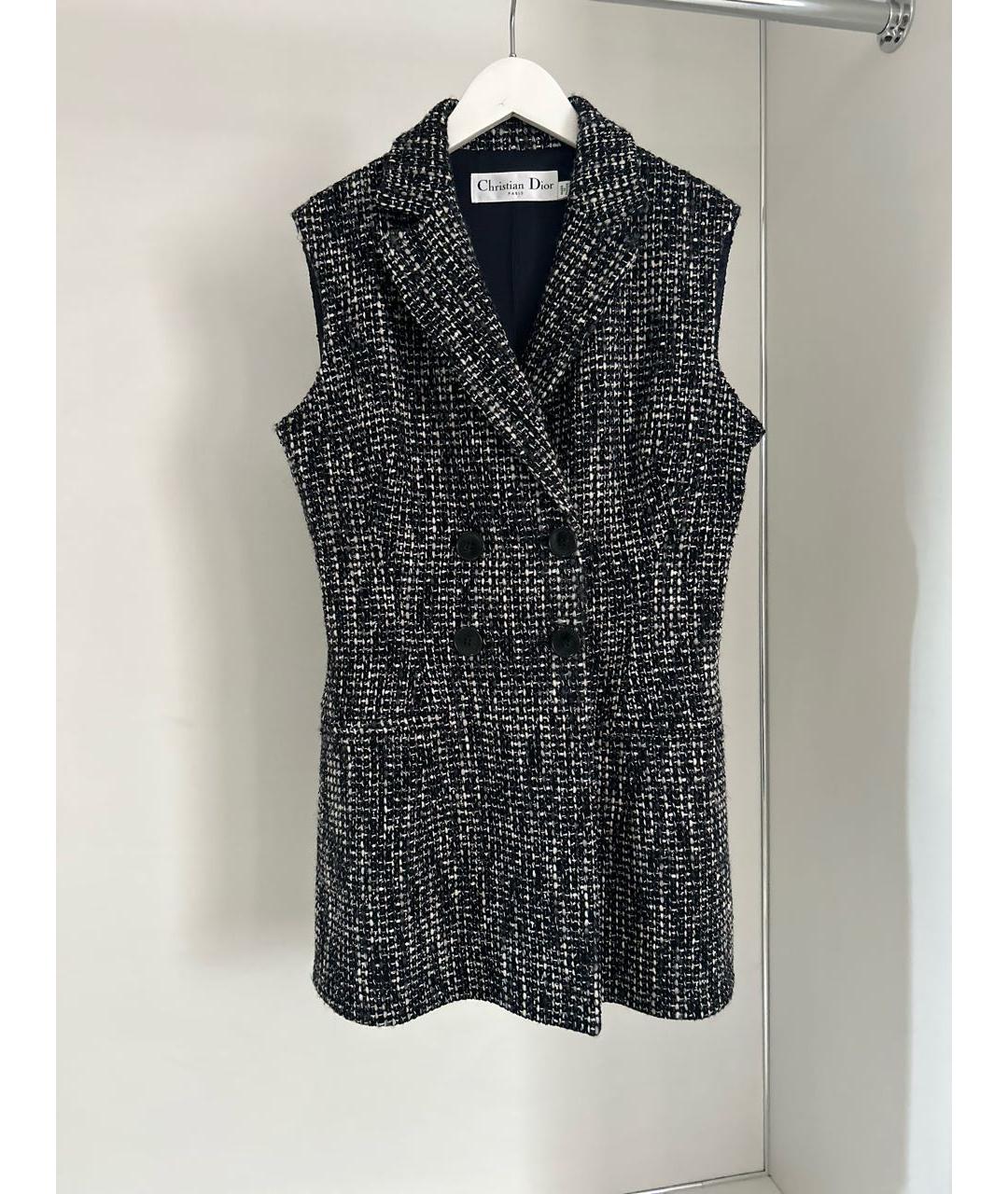 CHRISTIAN DIOR Антрацитовый шерстяной жилет, фото 9