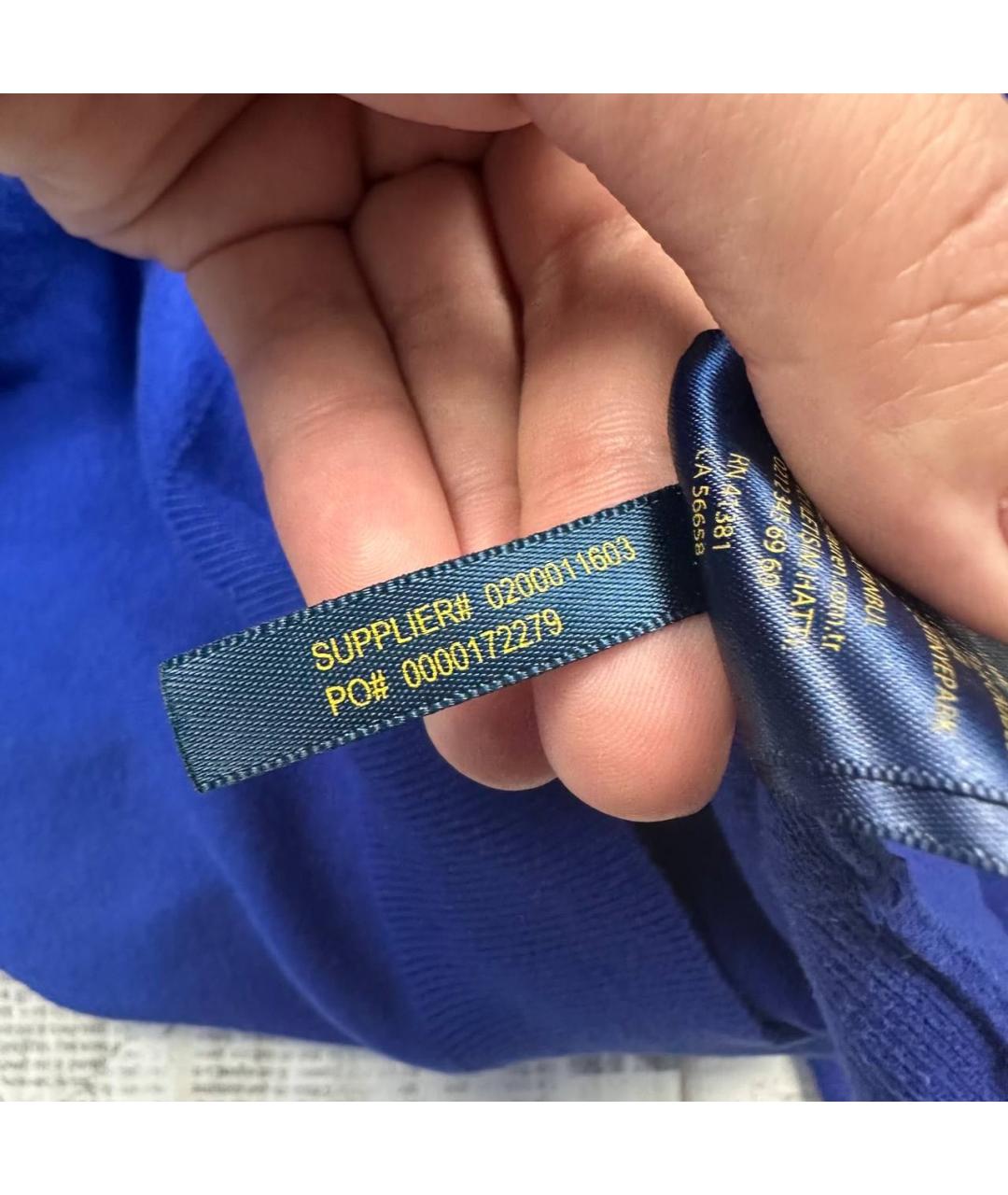 POLO RALPH LAUREN Синий хлопковый джемпер / свитер, фото 6