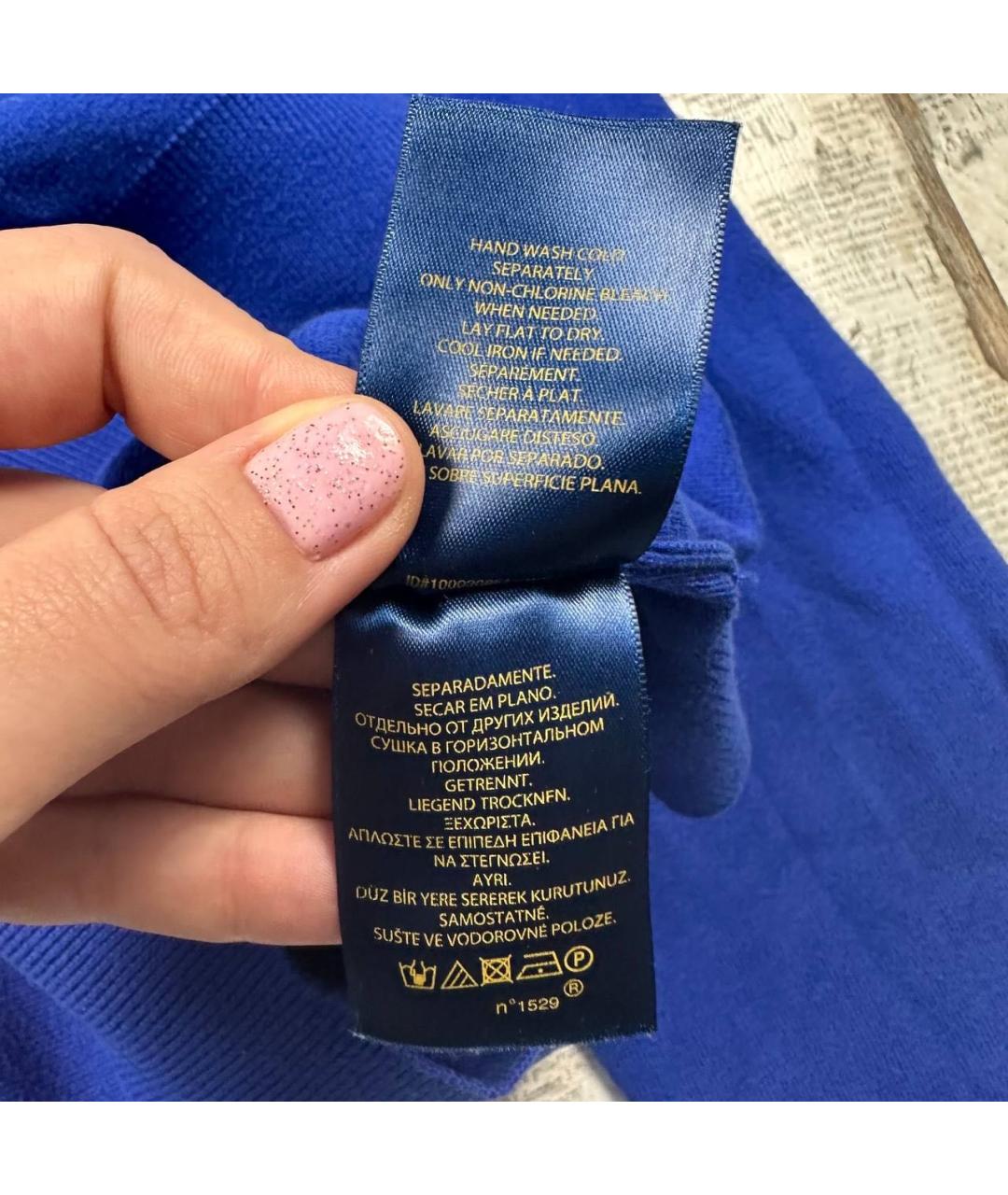 POLO RALPH LAUREN Синий хлопковый джемпер / свитер, фото 5