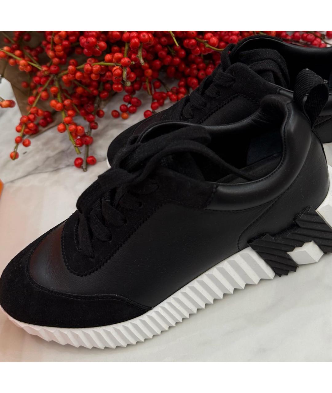 HERMES Черные кроссовки, фото 2