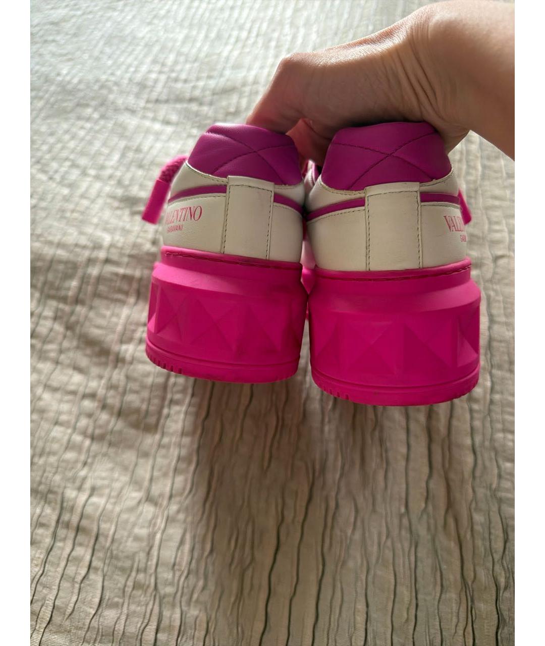 VALENTINO Белые кожаные кроссовки, фото 4