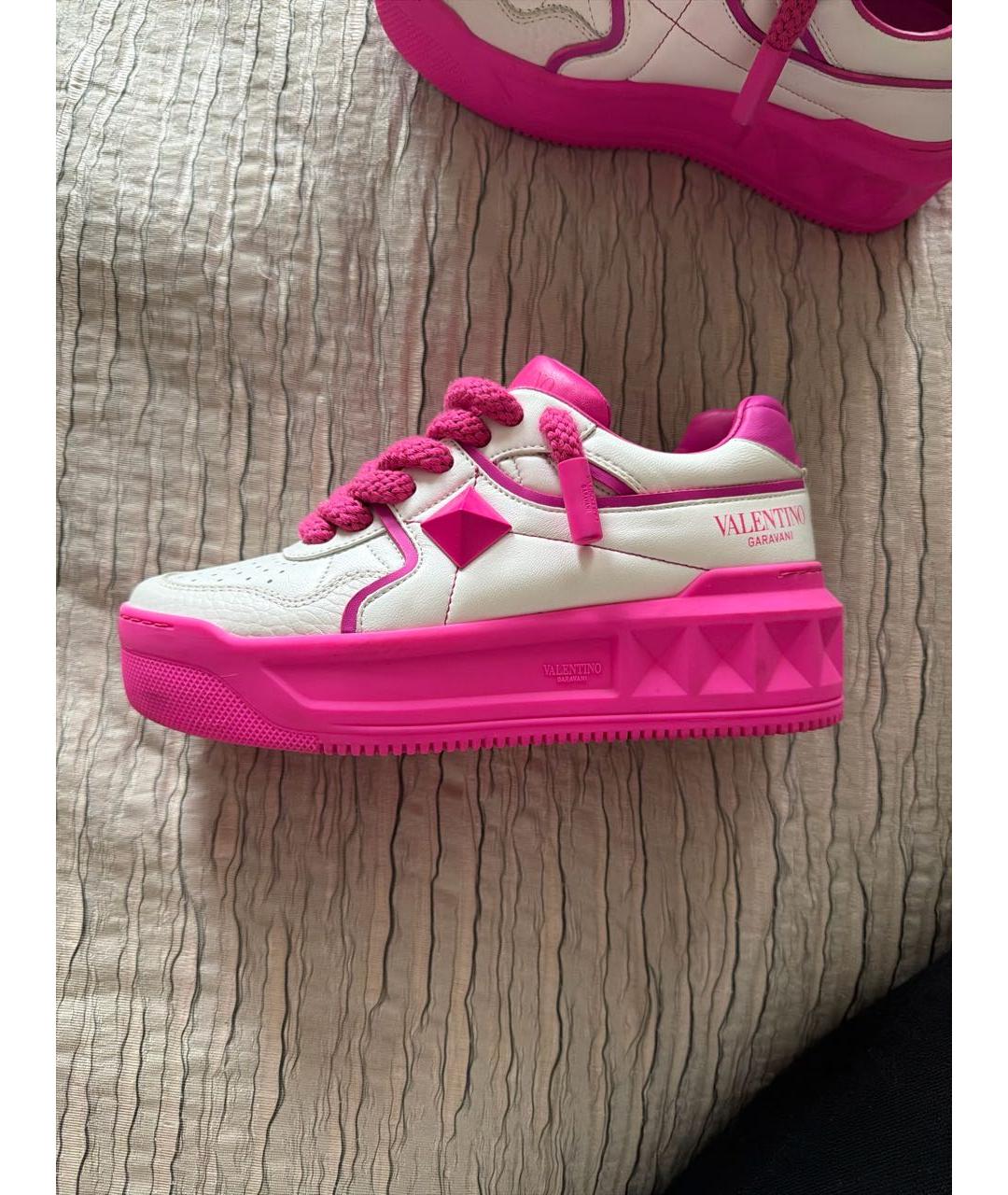 VALENTINO Белые кожаные кроссовки, фото 5