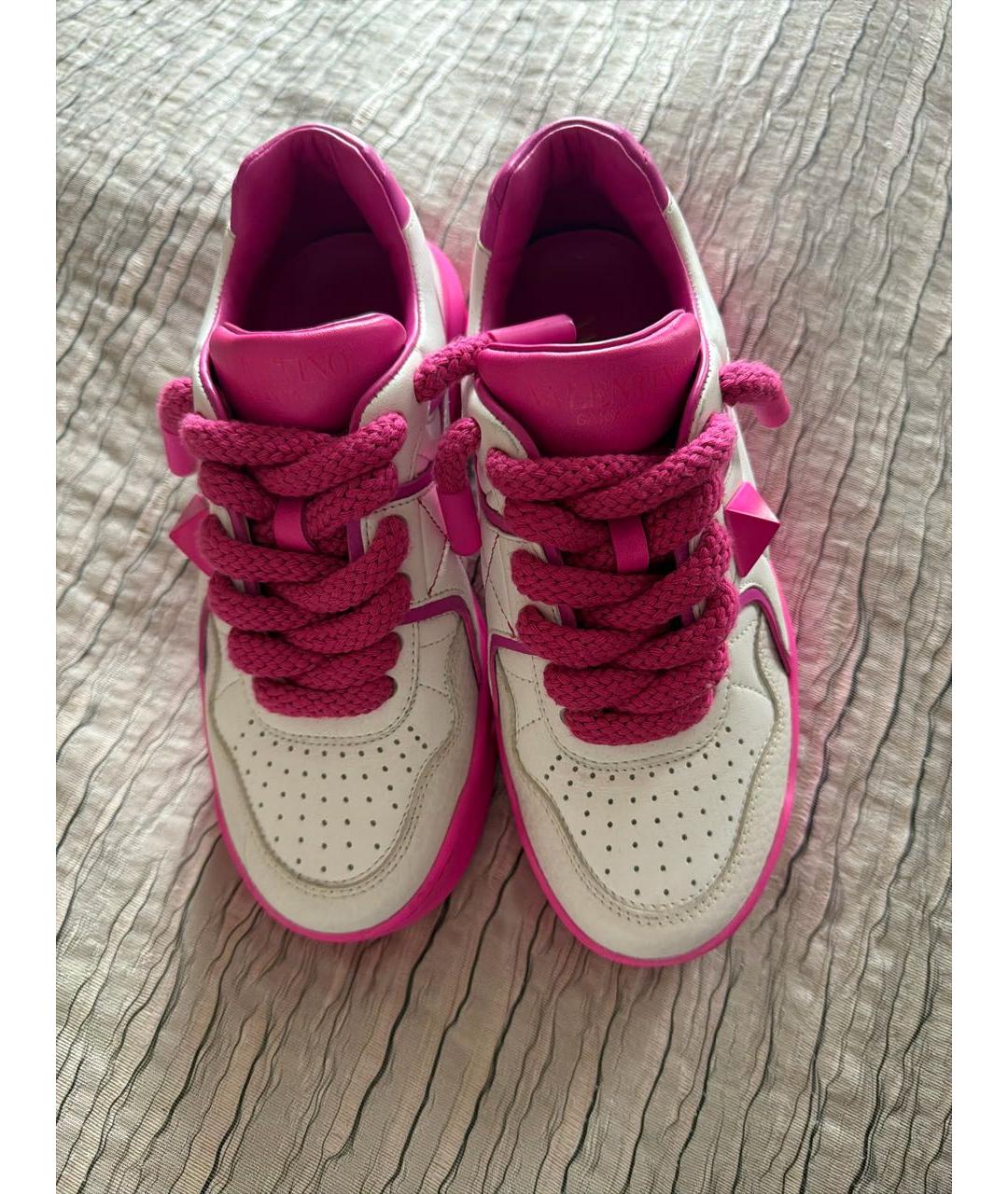 VALENTINO Белые кожаные кроссовки, фото 2