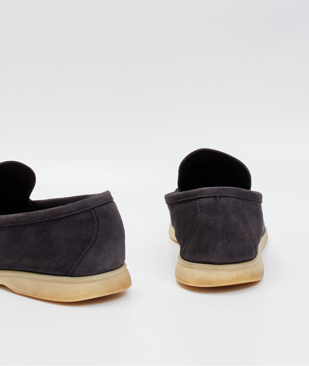 LORO PIANA Синие замшевые лоферы, фото 2