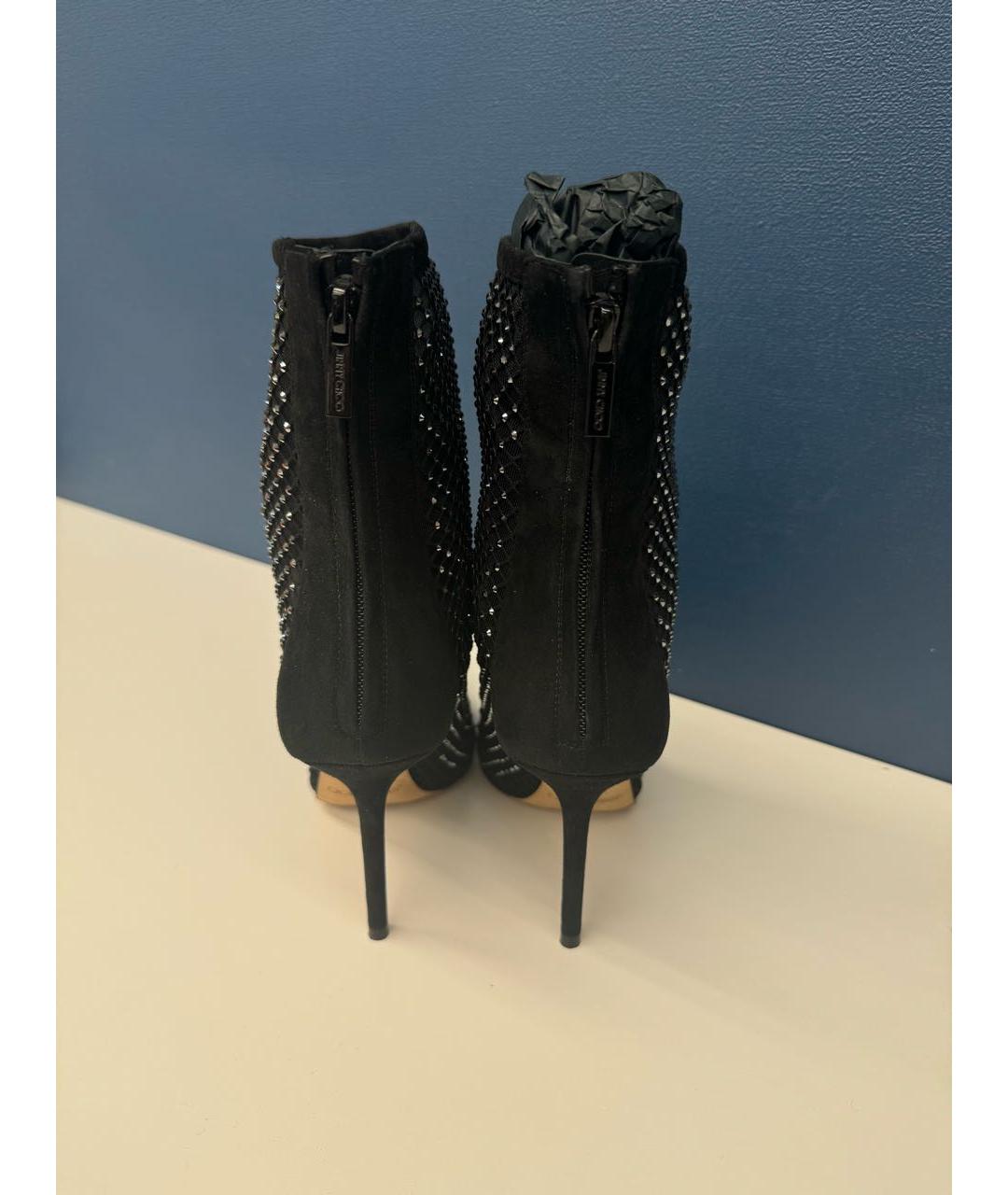 JIMMY CHOO Черные замшевые ботильоны, фото 4