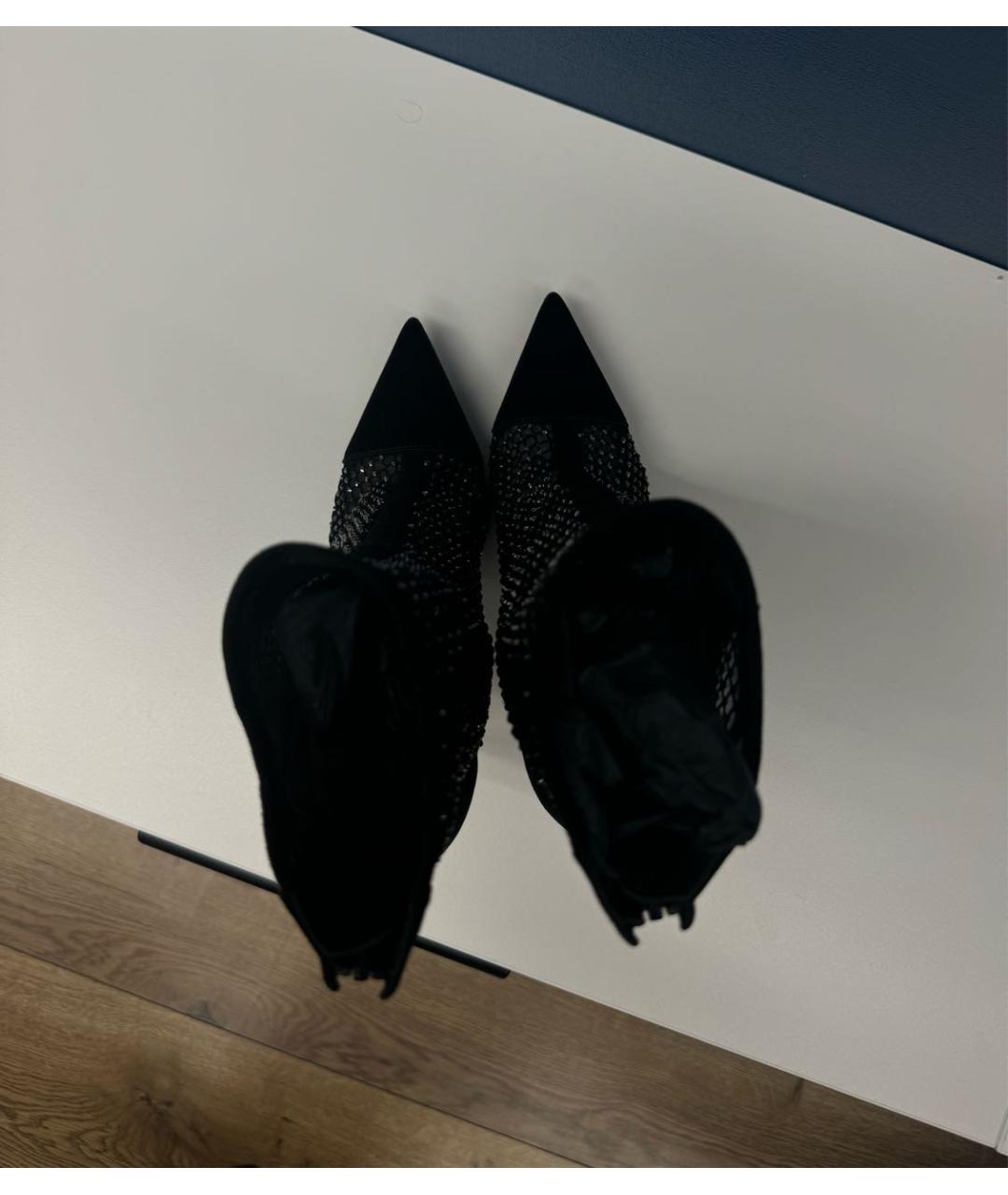 JIMMY CHOO Черные замшевые ботильоны, фото 3